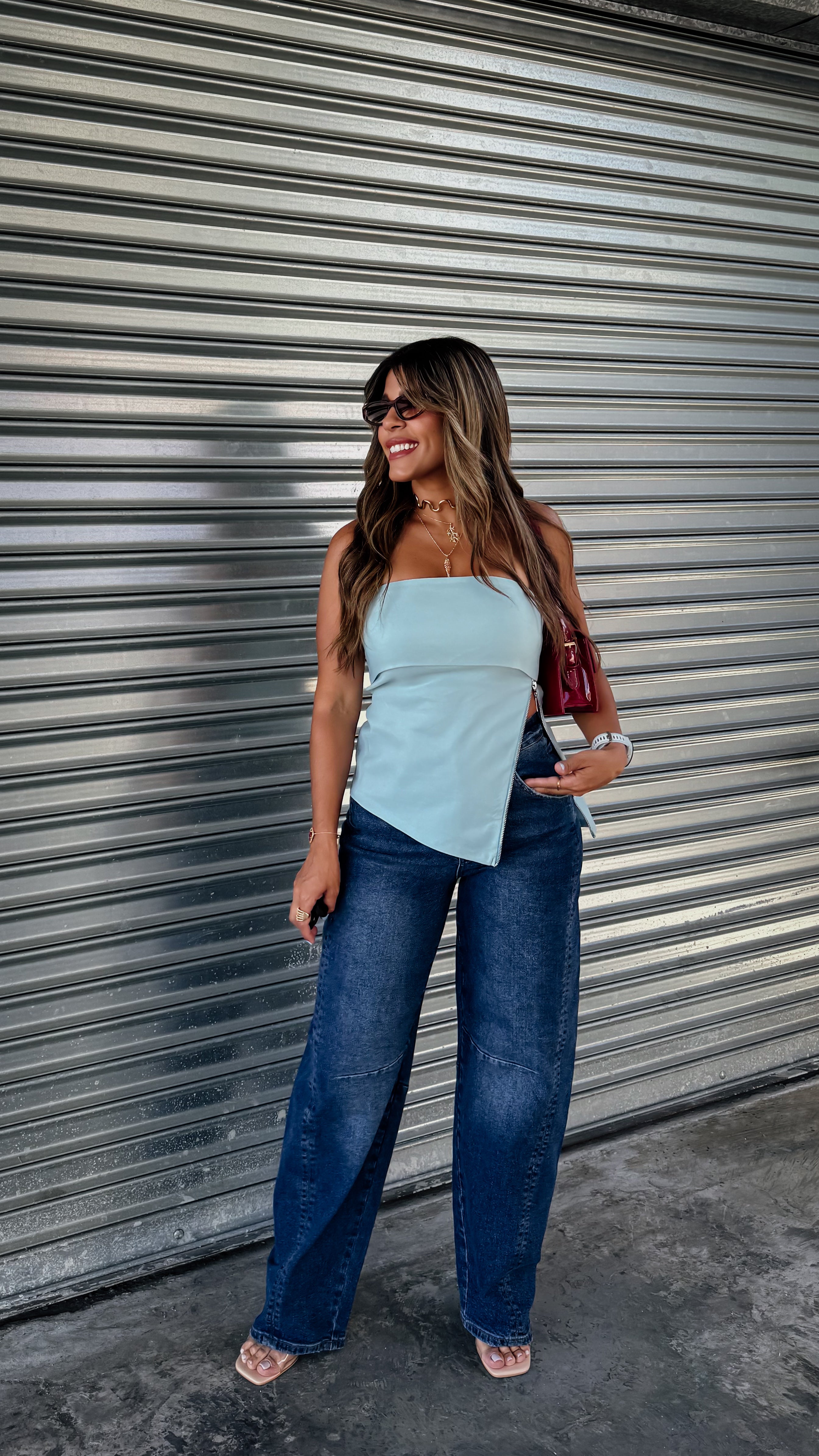 “ADEL” BARREL BAGGY JEANS