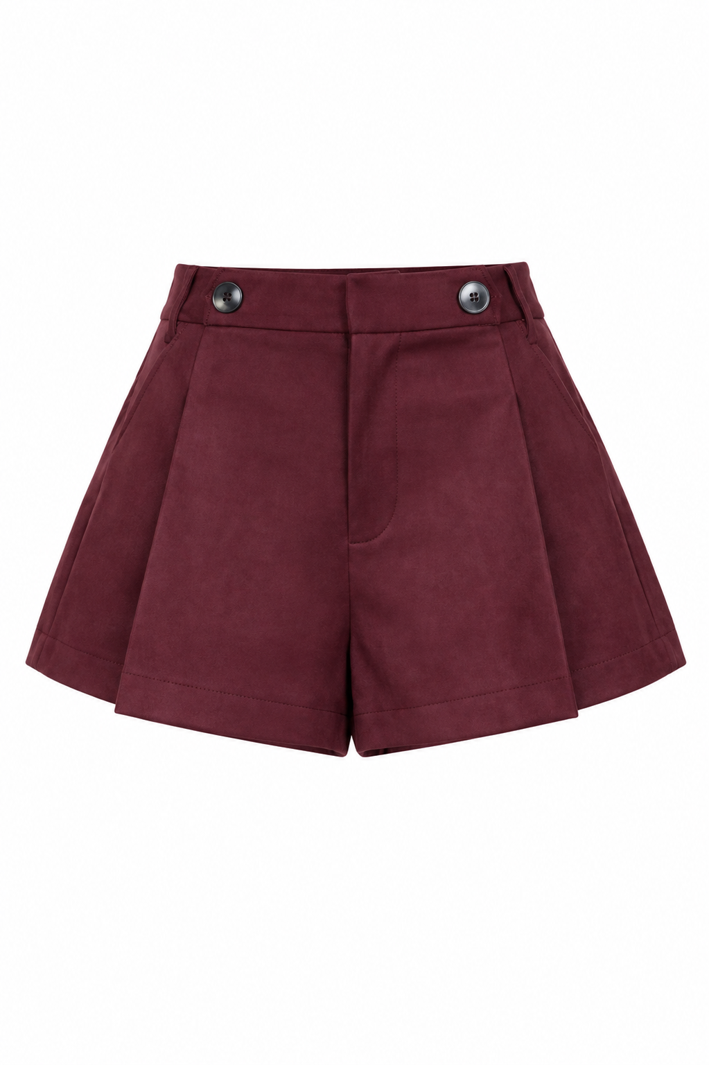 “ESTEFANIA” SUEDE PLEATED SHORTS