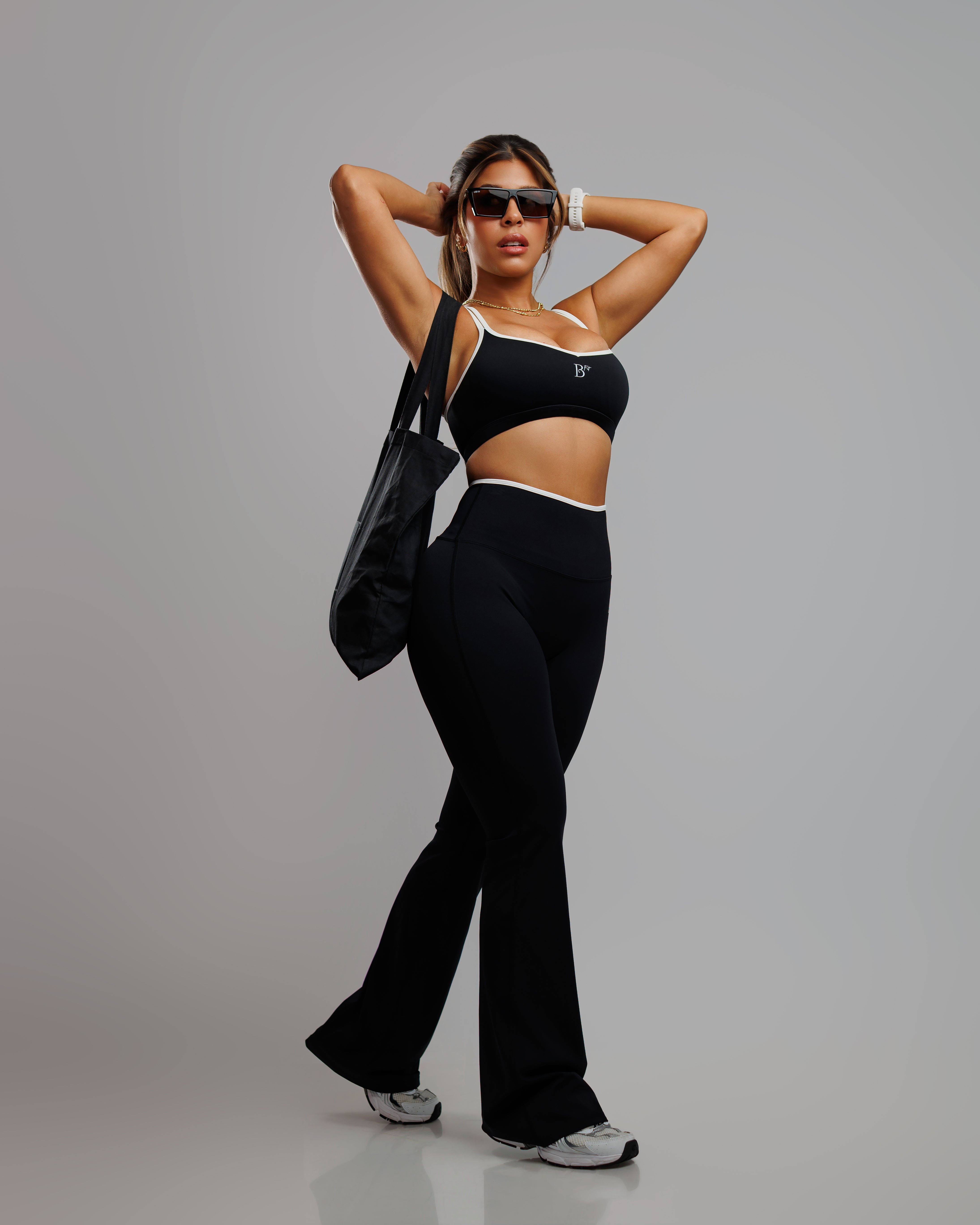 “ELEVATE” SPORT BRA AND FLARE PANTS SET