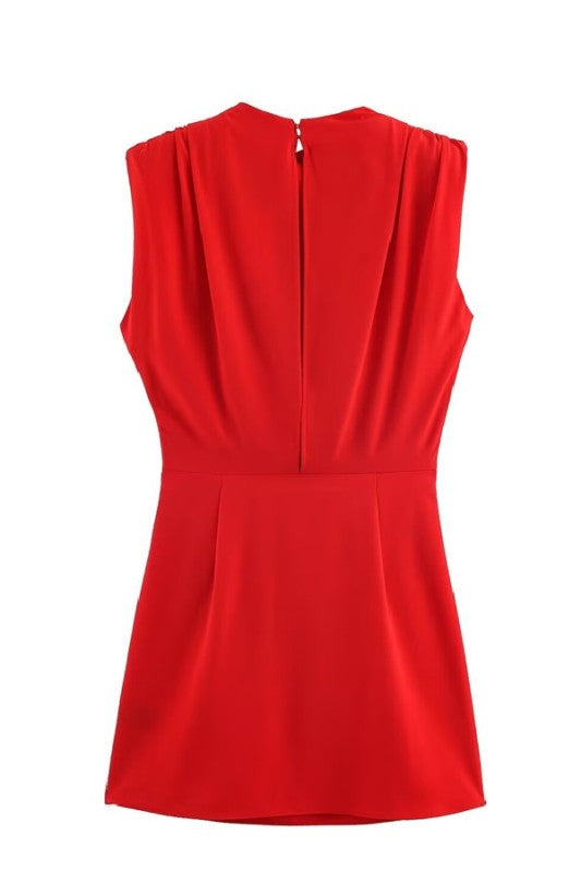 “CECI” DRAPPED MINI DRESS