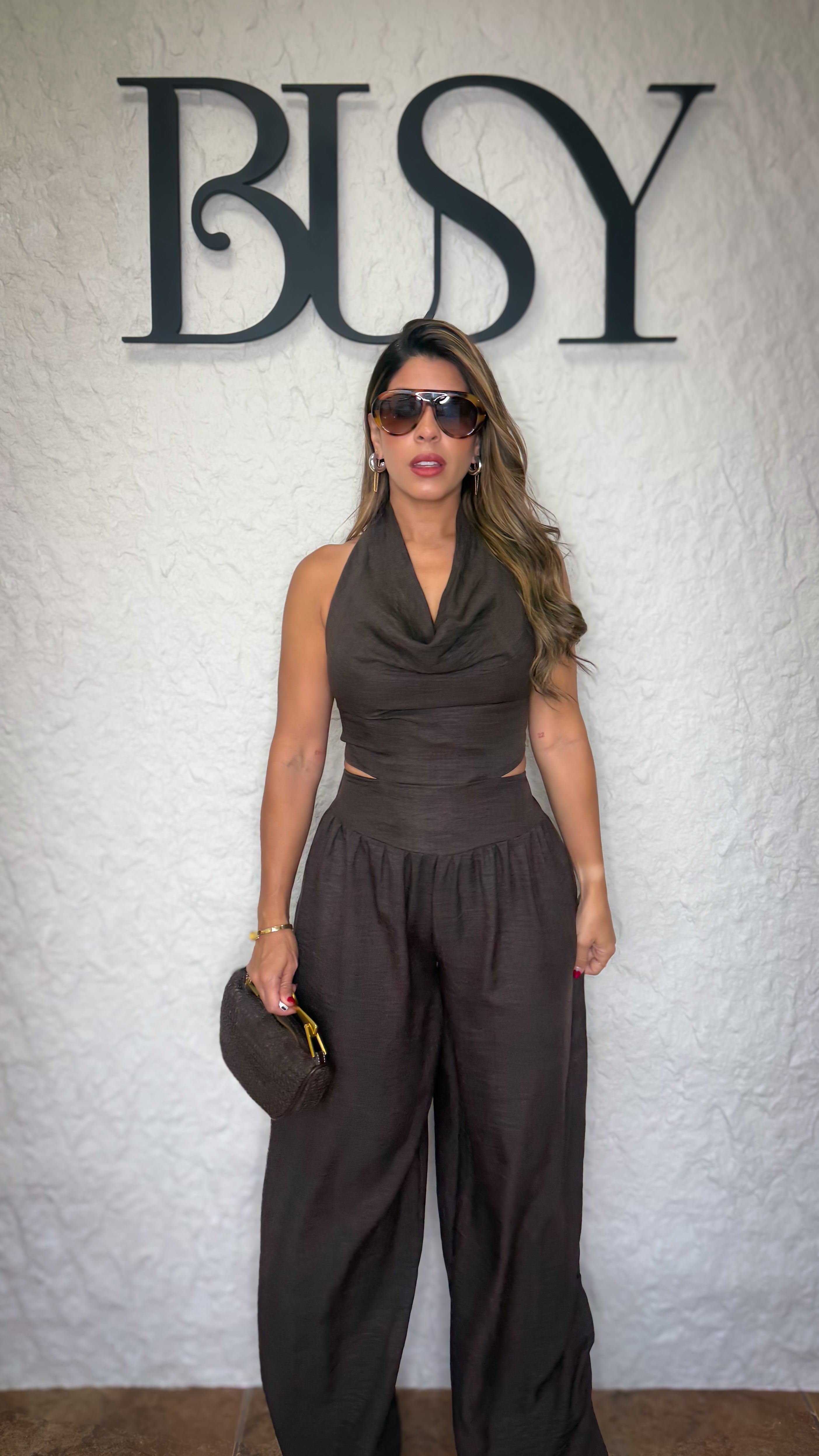 “INDY” OPEN BACK COWL NECK CUT OUT JUMPSUIT