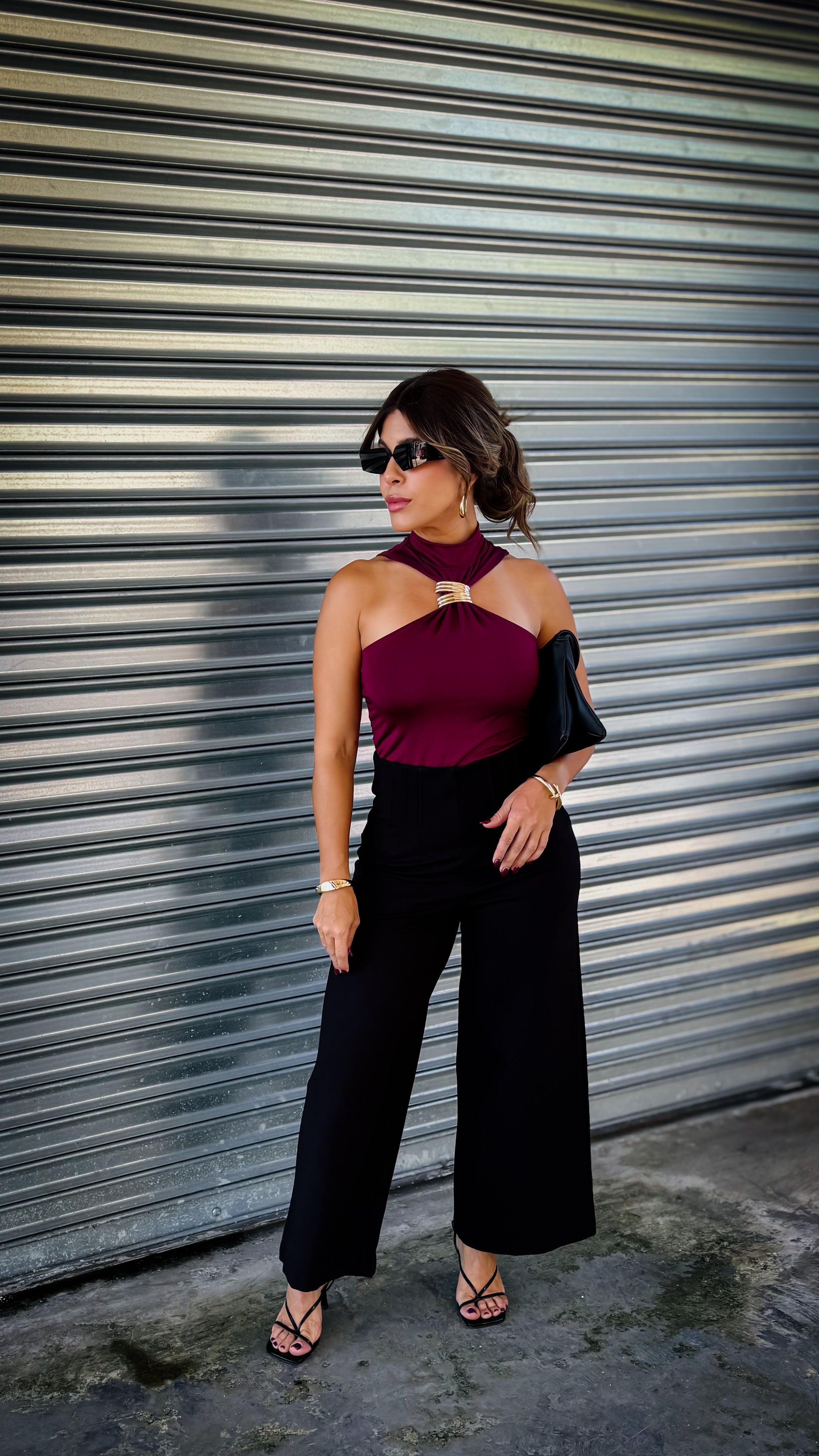 “ALANA” CROPPED FLARE DRESSY PANTS