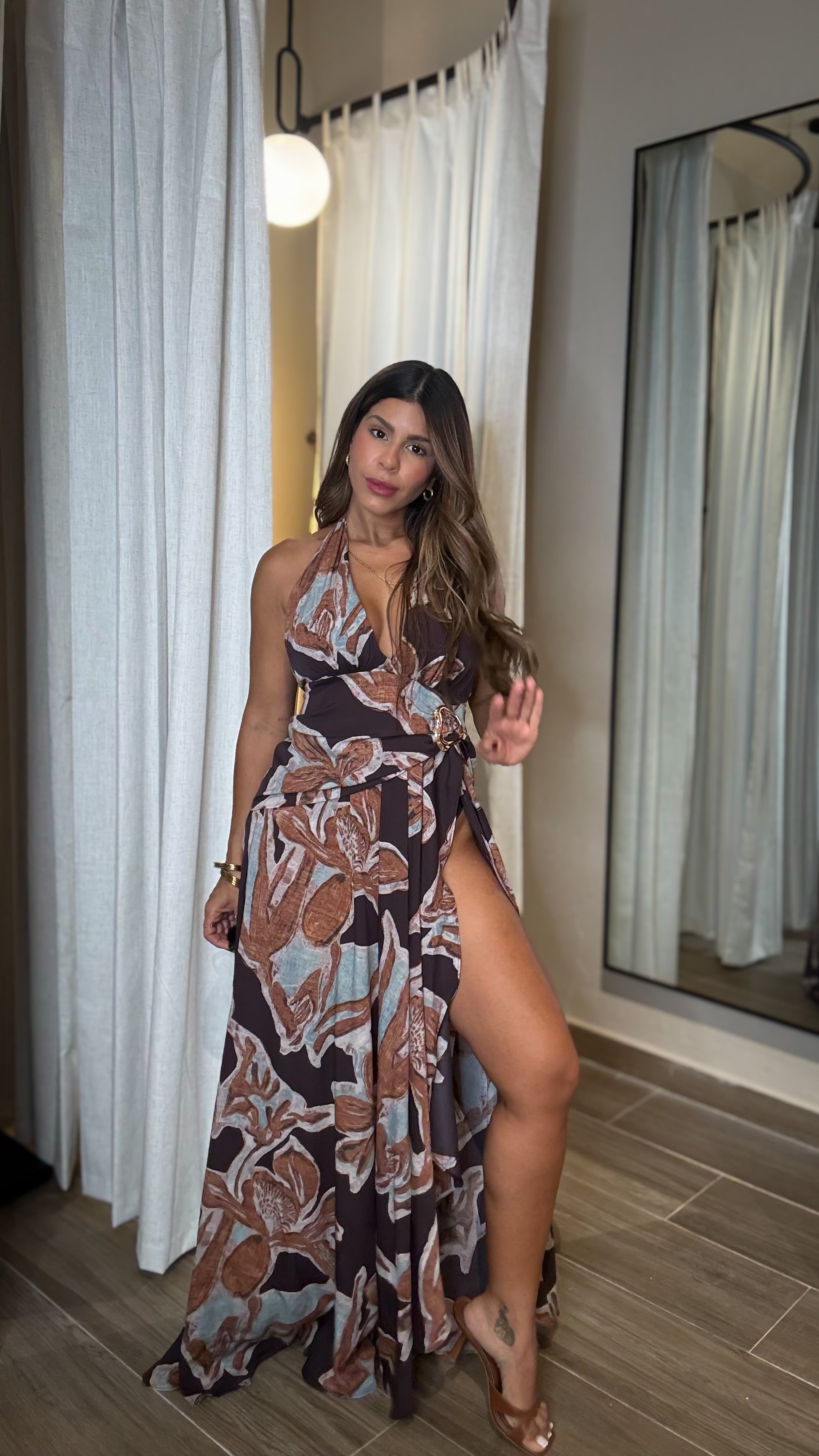 “CLEO” HALTER MAXI DRESS
