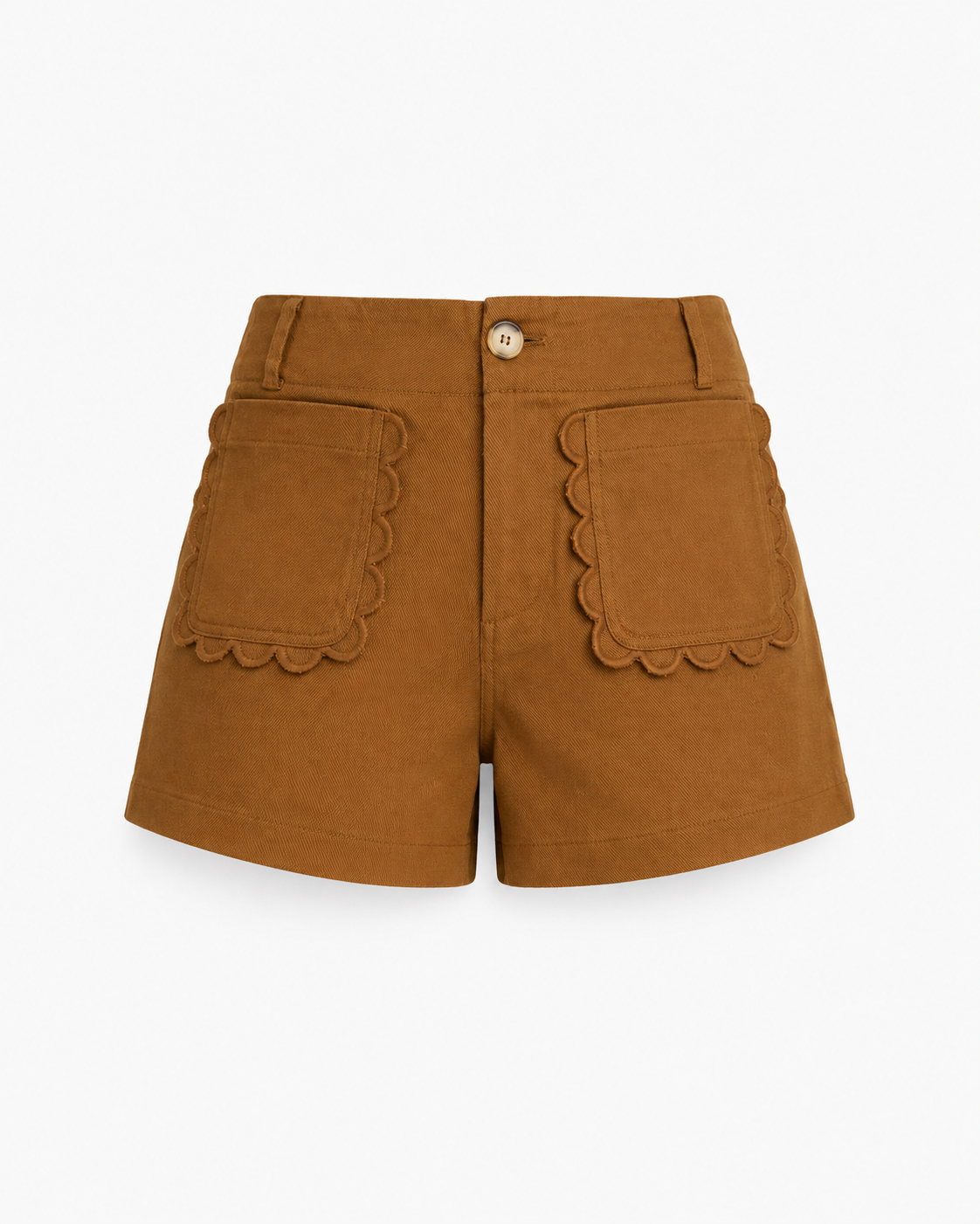 “MARIGOLD” SCALLOP DETAIL POCKET COLETTE SHORTS