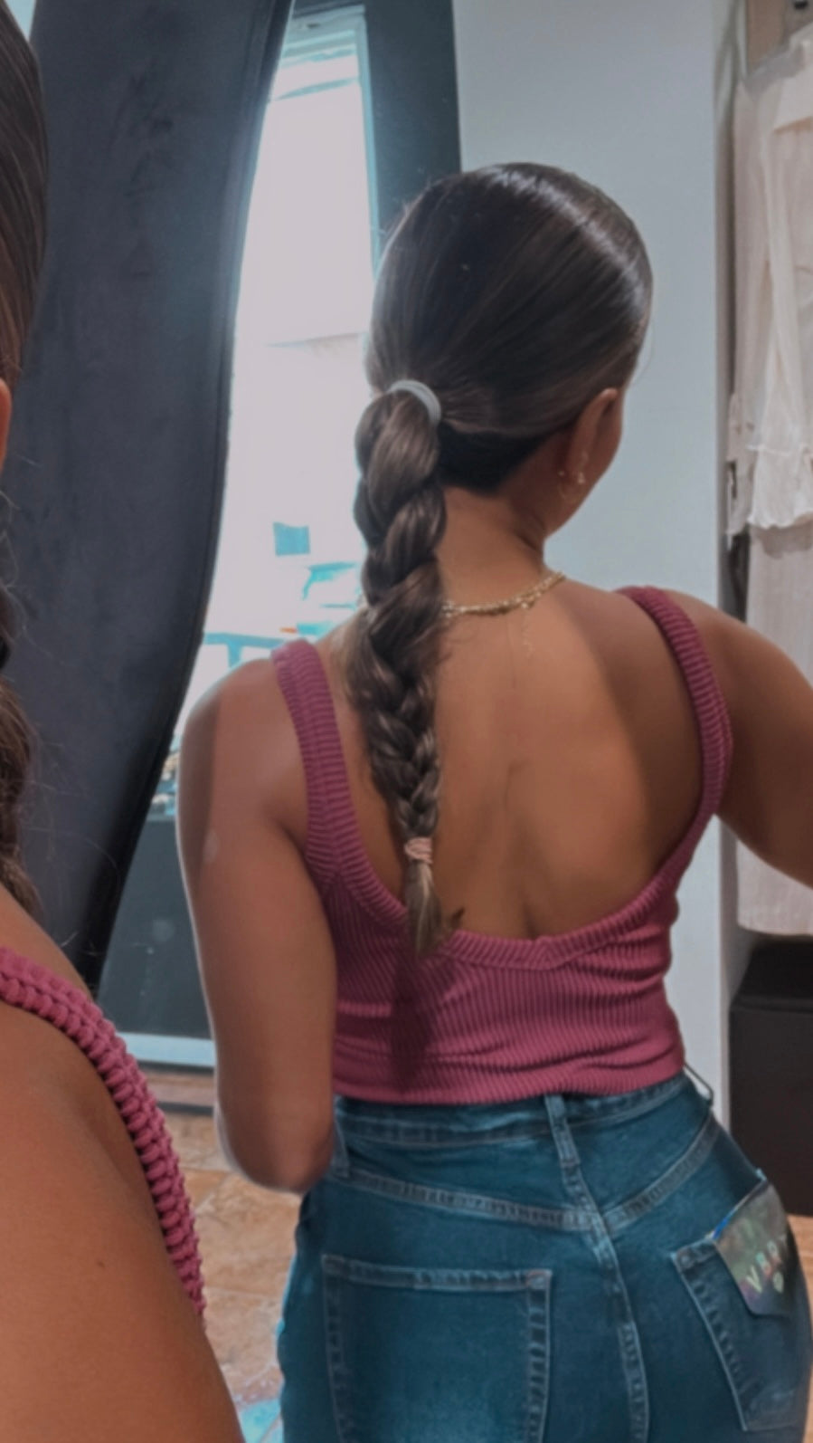"GALI" RIBBED V NECK CAMI TOP