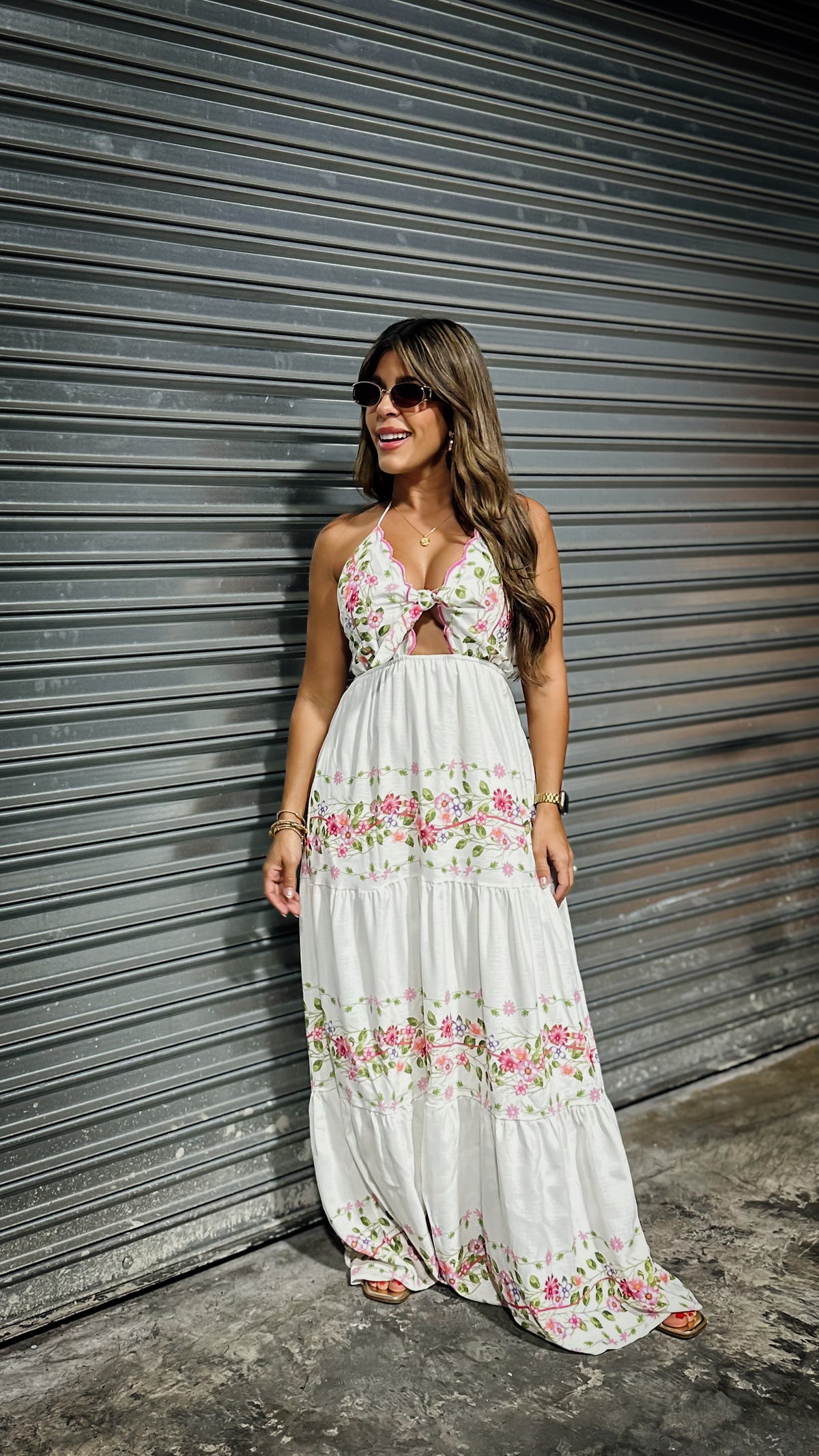 “ALBA” FLORAL PRINT MAXI DRESS