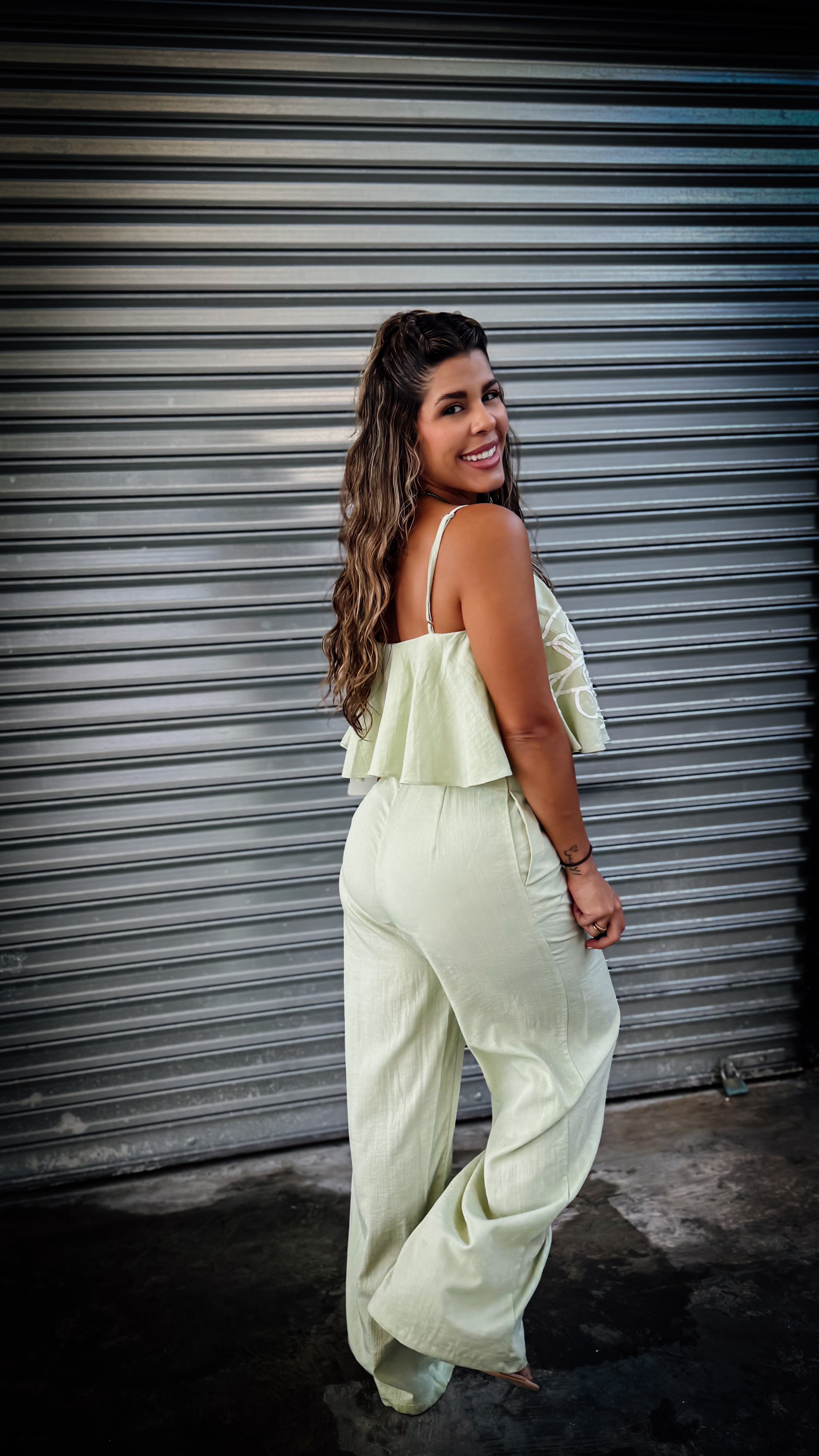 “VICKY” FLOWY TOP AND PANT SET