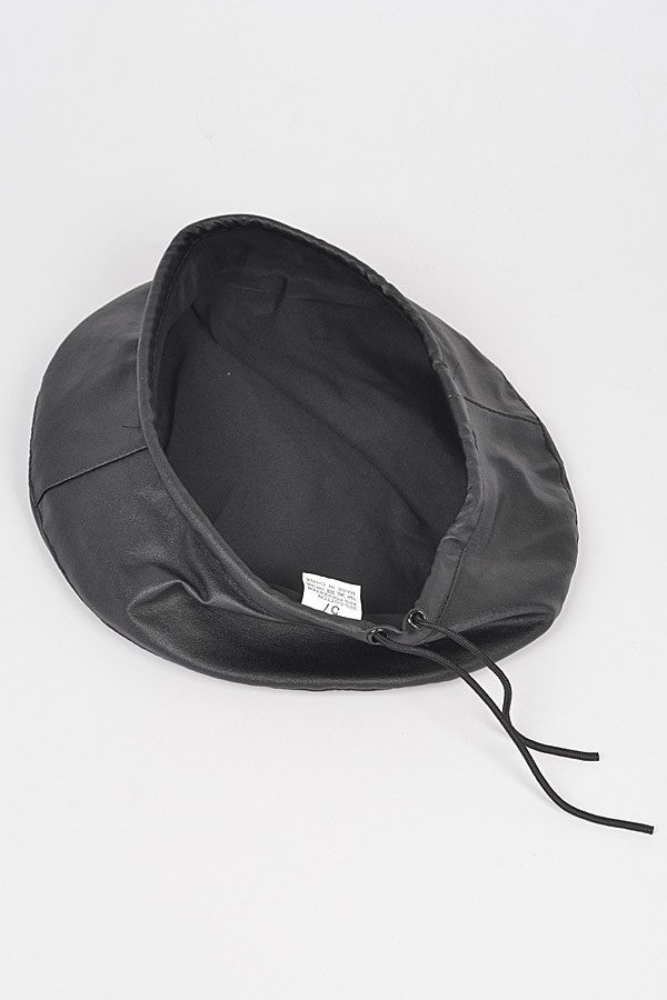 FAUX LEATHER BERET