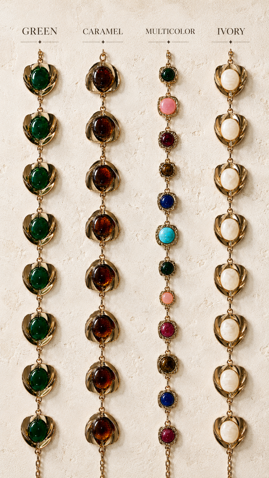 GEM DETAIL CHAIN BELTS