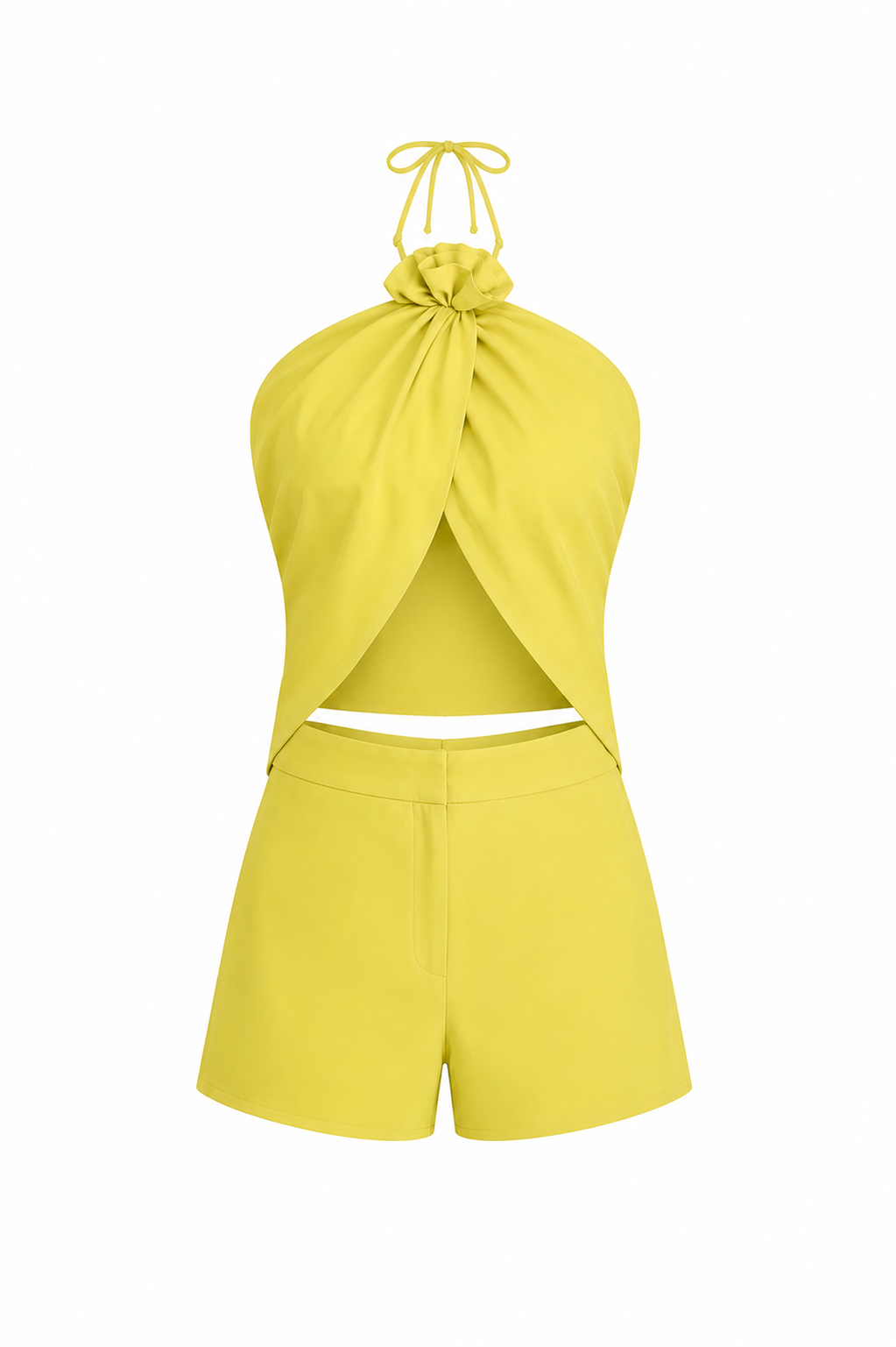 “ROSIE” FLOWER DETAIL TOP AND SHORT SET