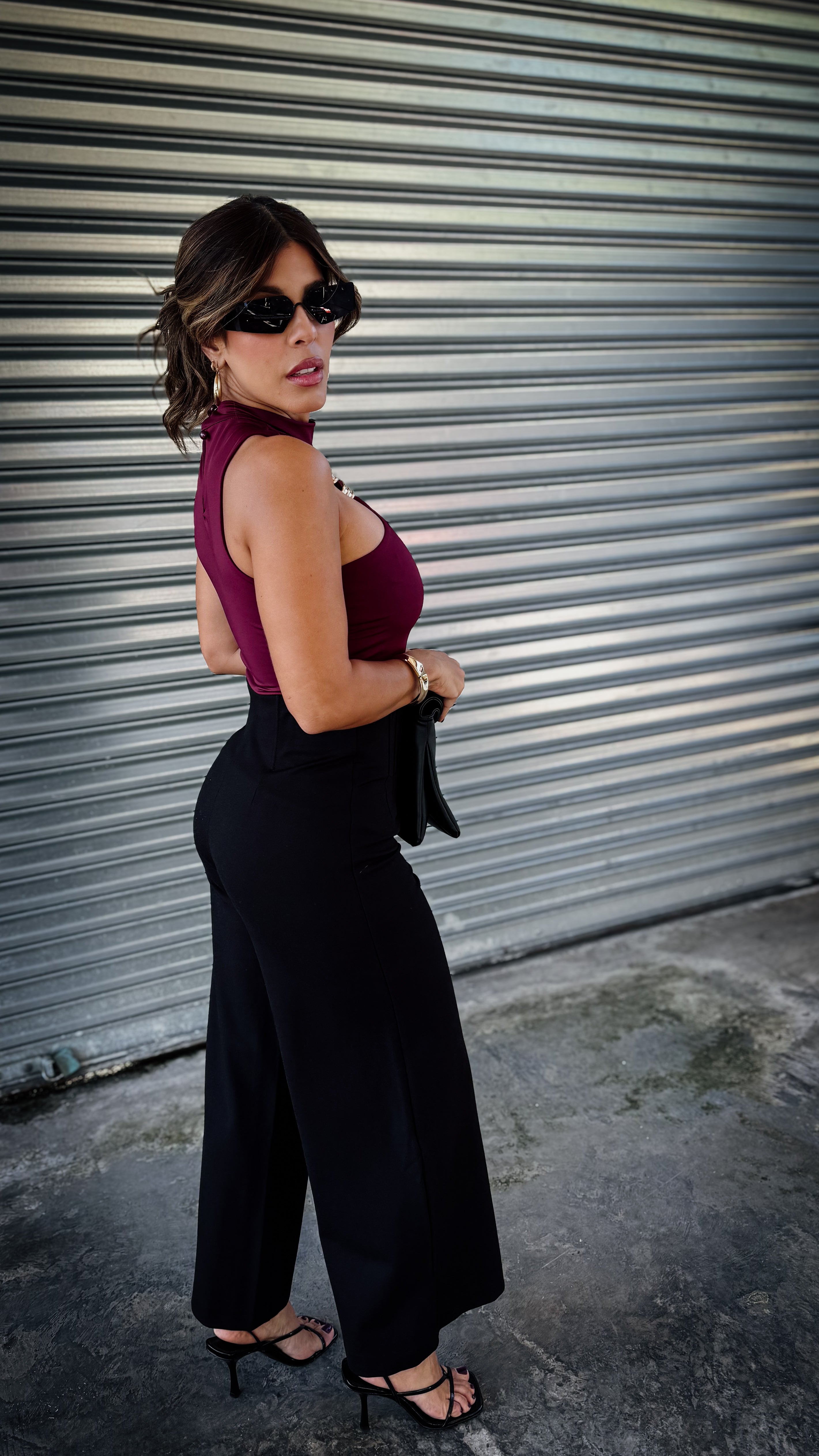 “ALANA” CROPPED FLARE DRESSY PANTS