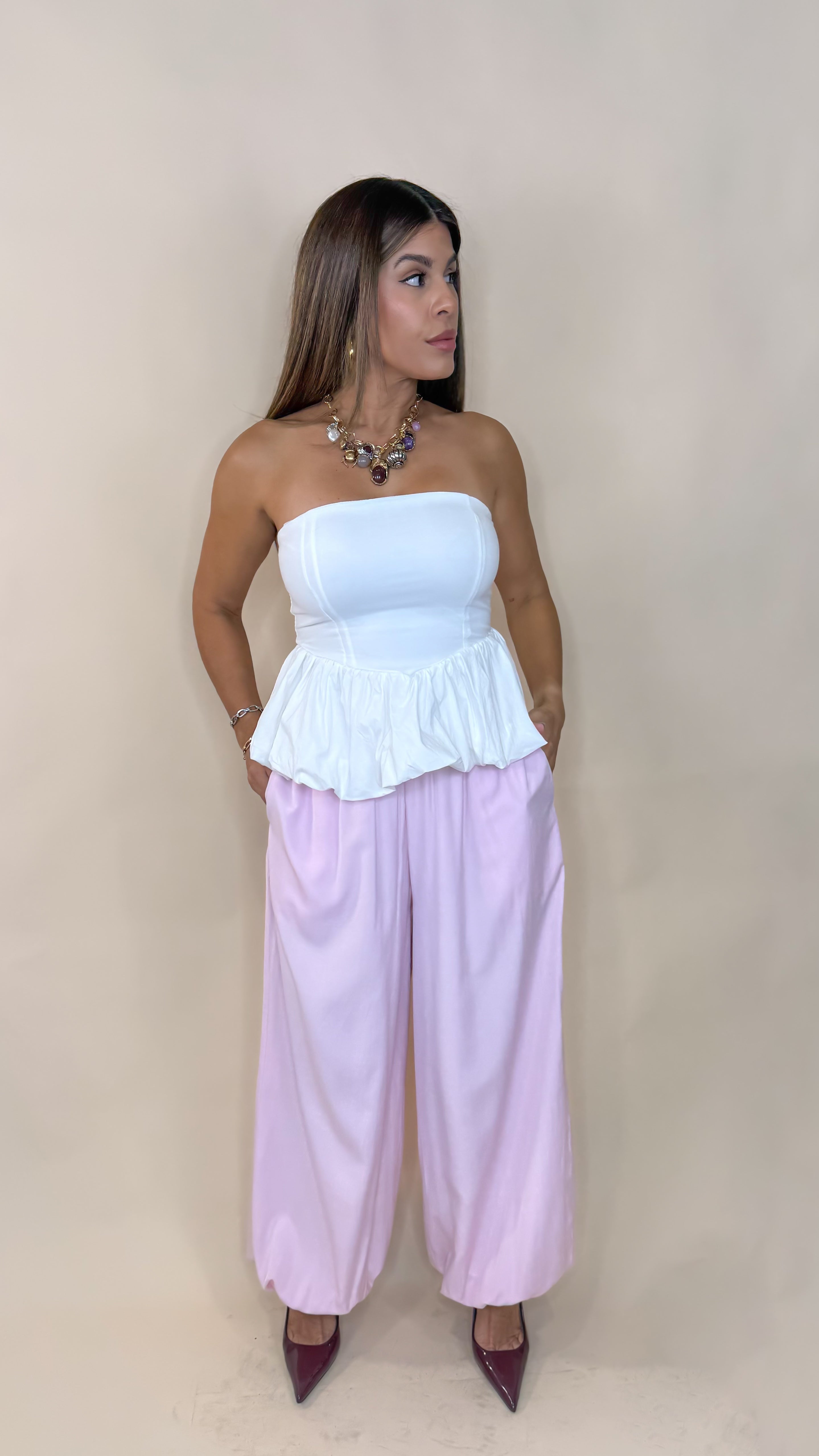 “ALISA” PINK HAREM PANTS