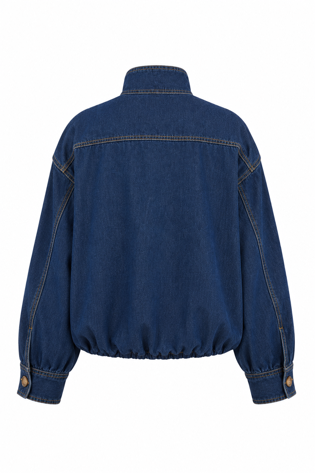 “JULIANA” DENIM FUNNEL NECK JACKET