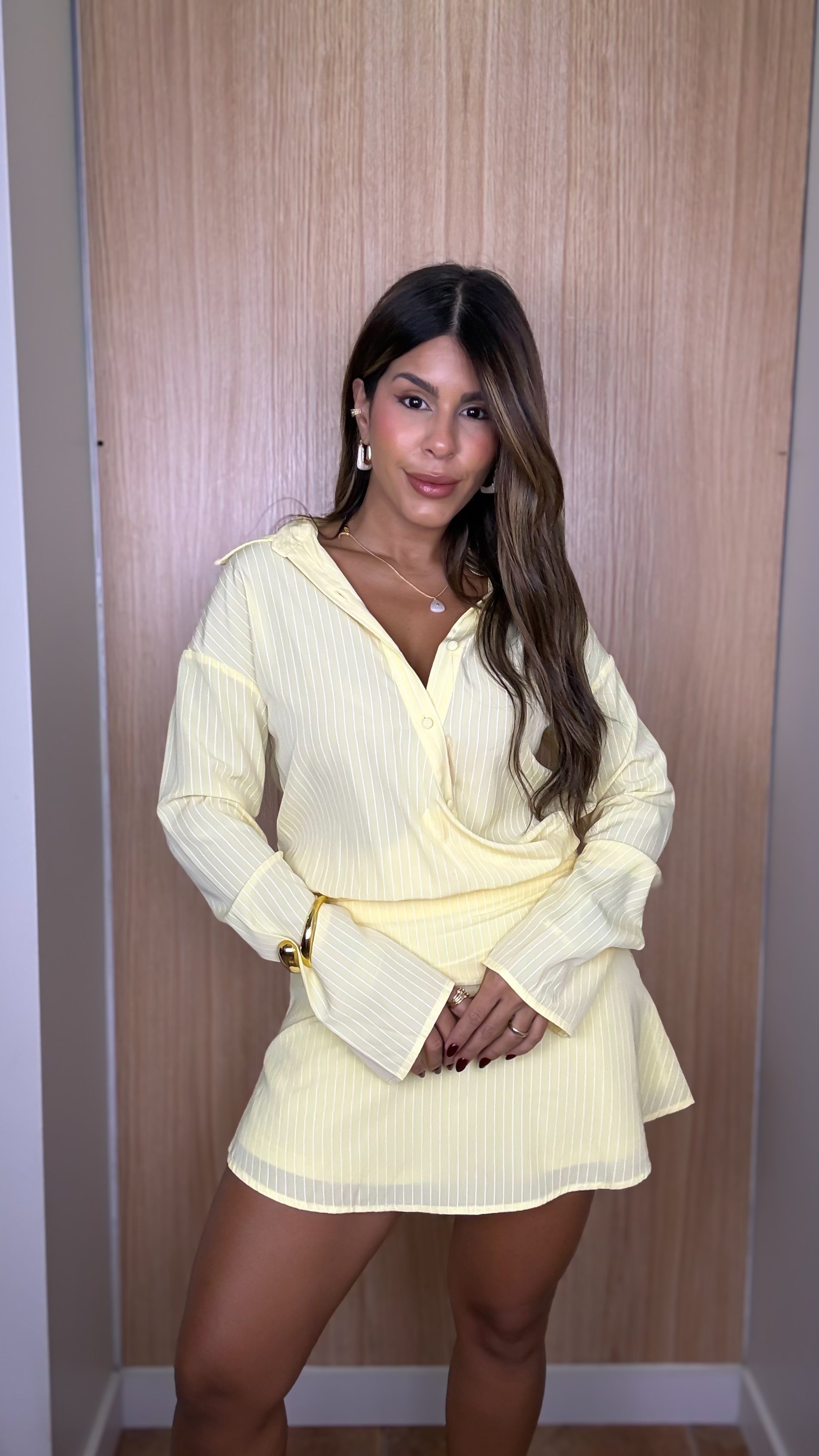 “FABI” COLLARED SHIRT DRESS