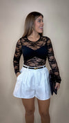 “VALERIA” LACE TOP WITH COVERED BUST