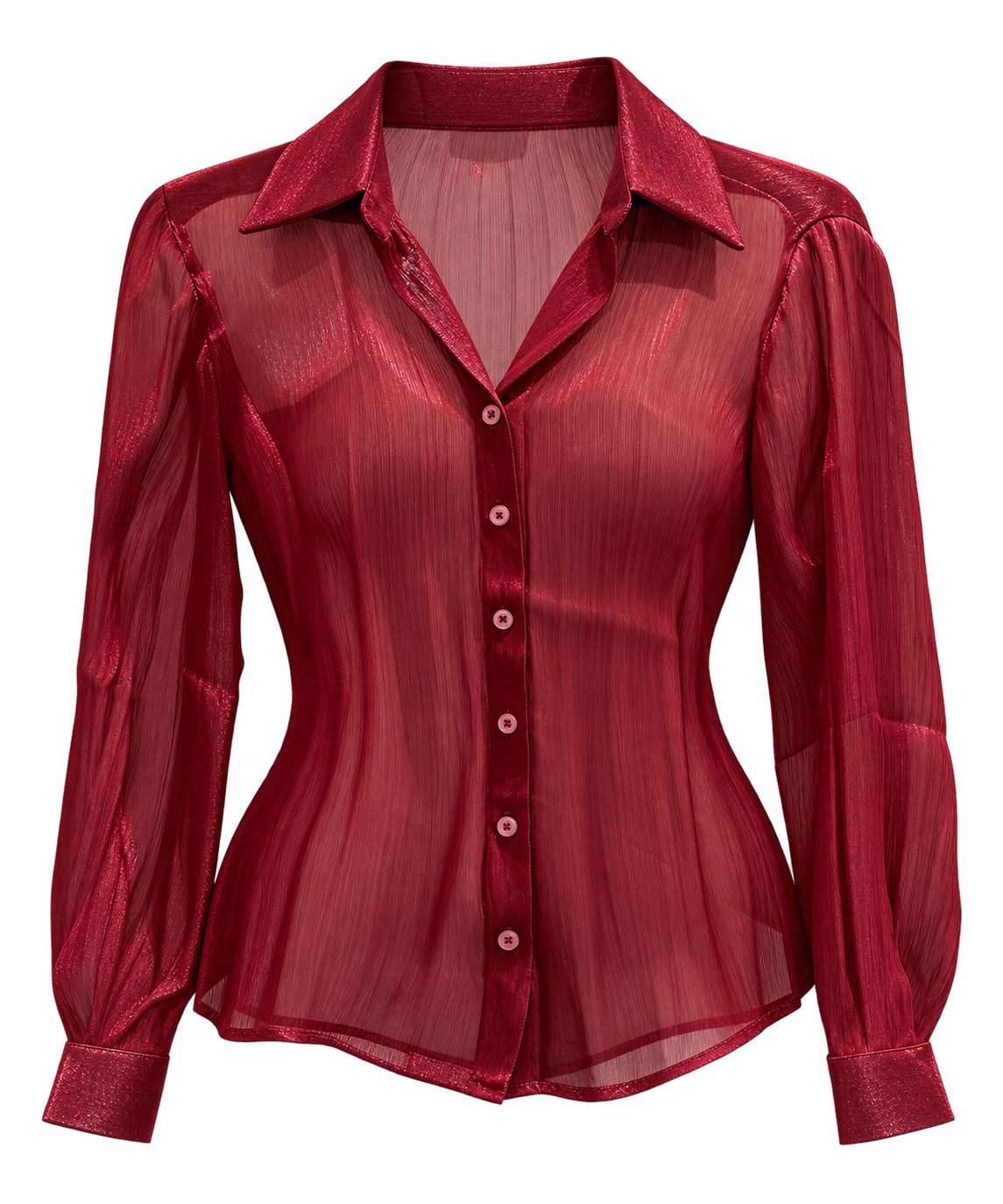 “GIGI” SHEER BUTTON DOWN TOP