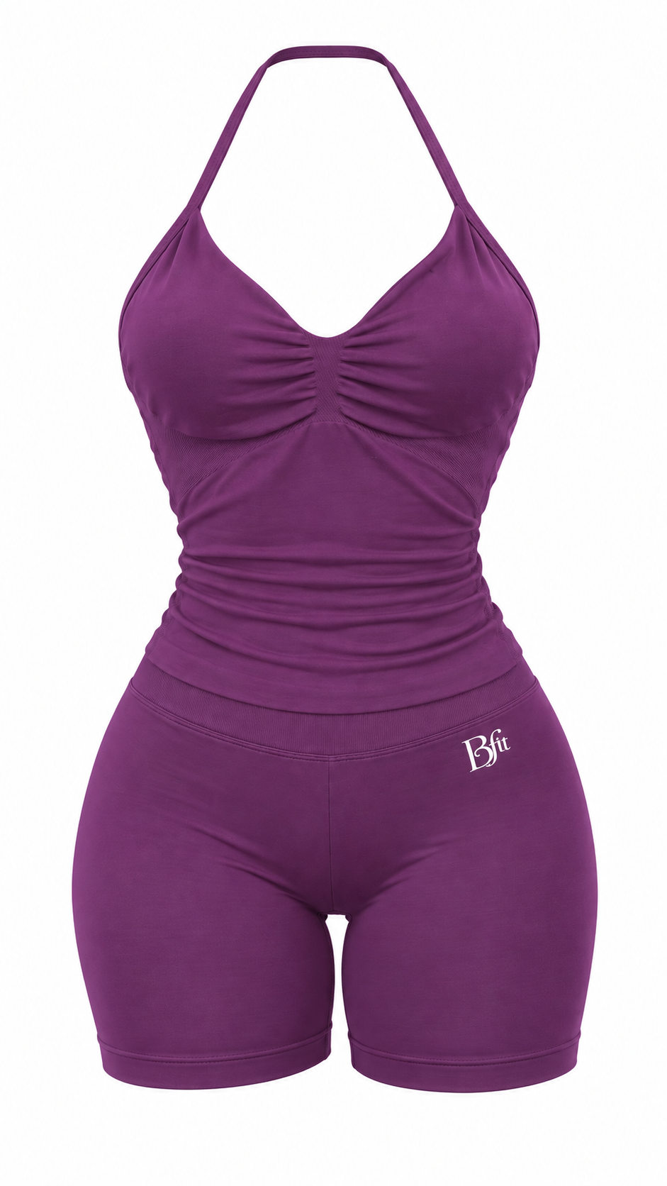 “SORA” HALTER TOP AND BIKER SHORT