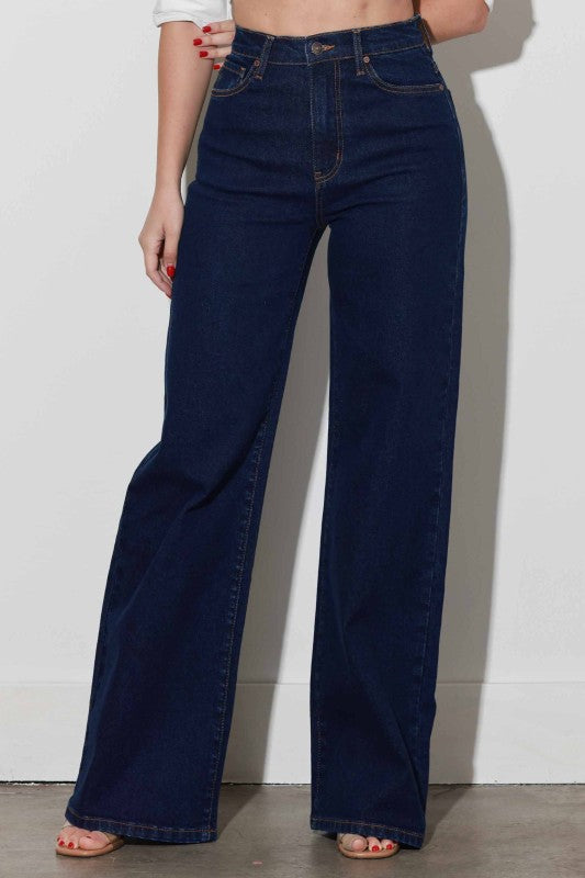 “MADDIE” VIBRANT WIDE LEG JEANS
