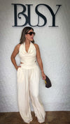 “INDY” OPEN BACK COWL NECK CUT OUT JUMPSUIT
