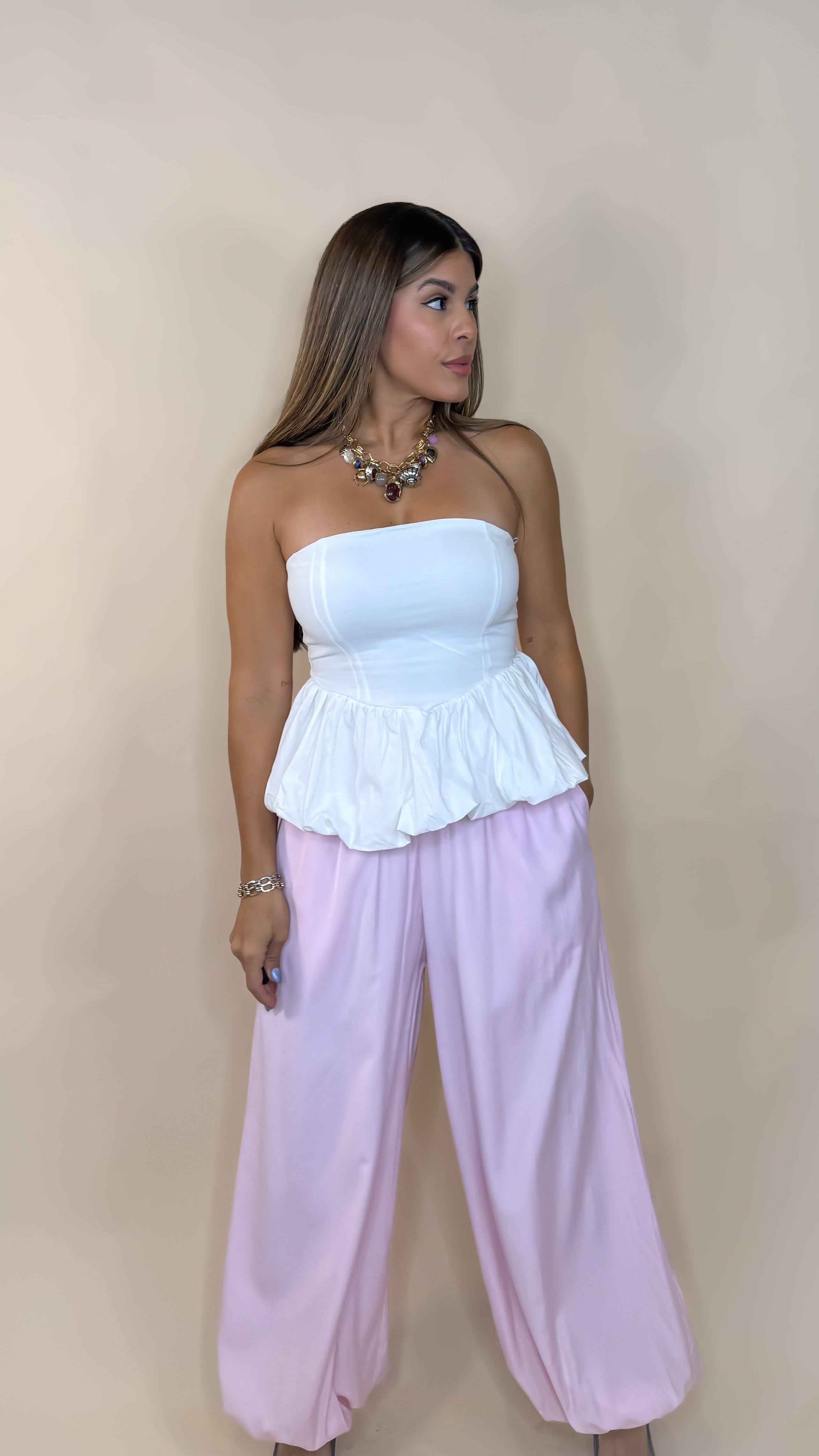 “ALISA” PINK HAREM PANTS