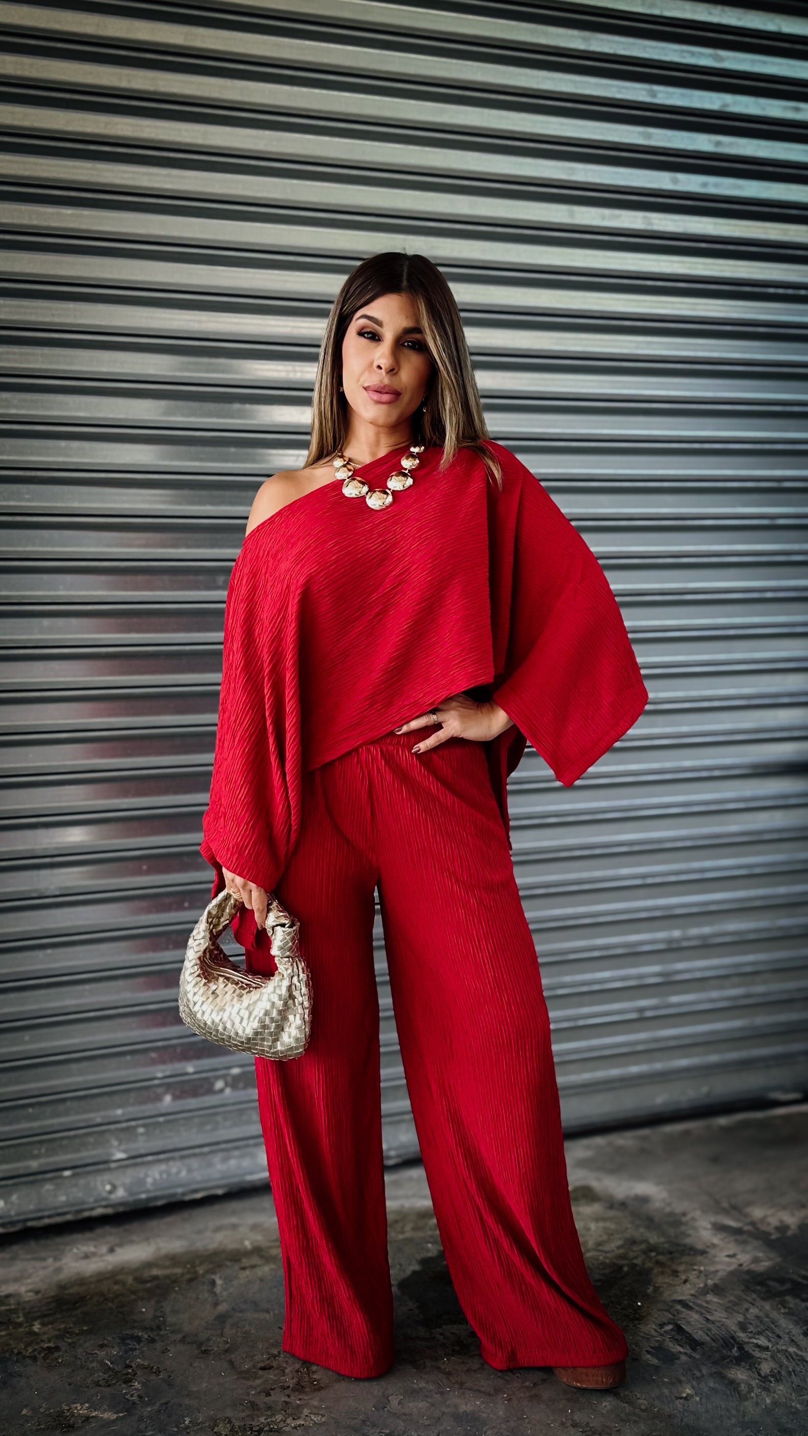 Pre-Orden “LINA” KIMONO TOP AND WIDE LEG PANT SET