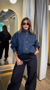 “JULIANA” DENIM FUNNEL NECK JACKET