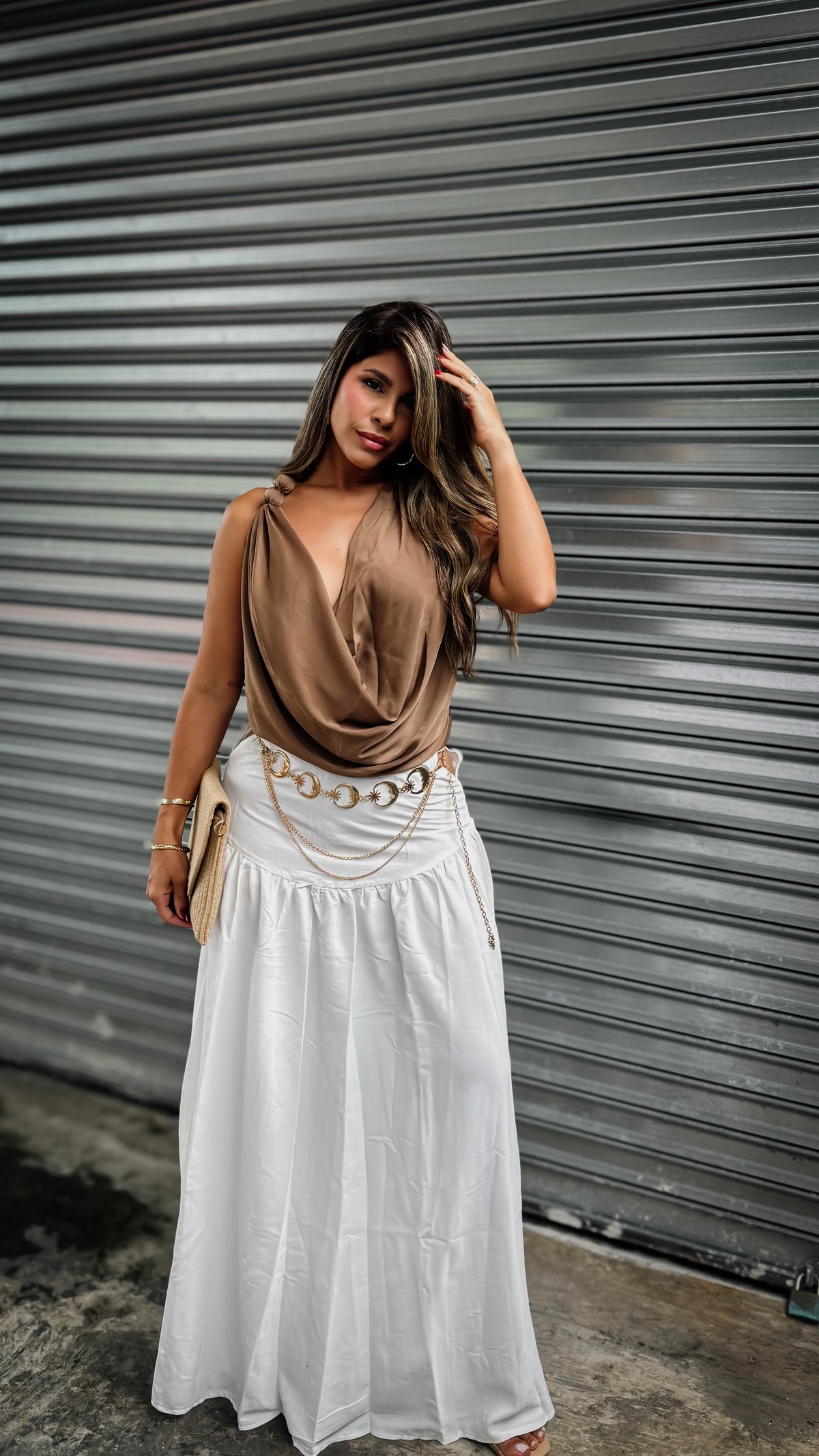 “SERENA” CUT OUT MAXI SKIRT