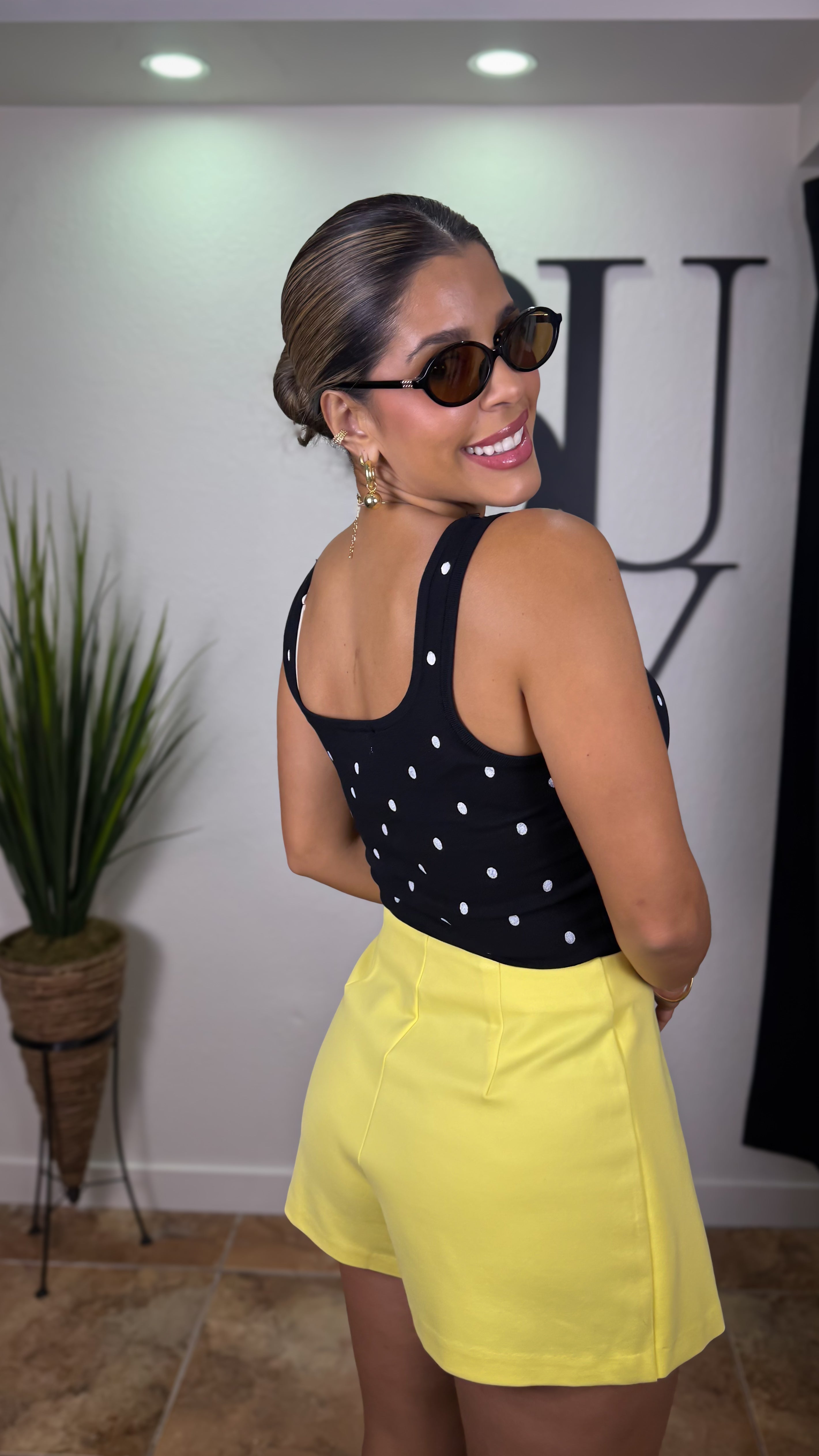 “NOT BASIC” BASIC POLKADOT CAMI TOP
