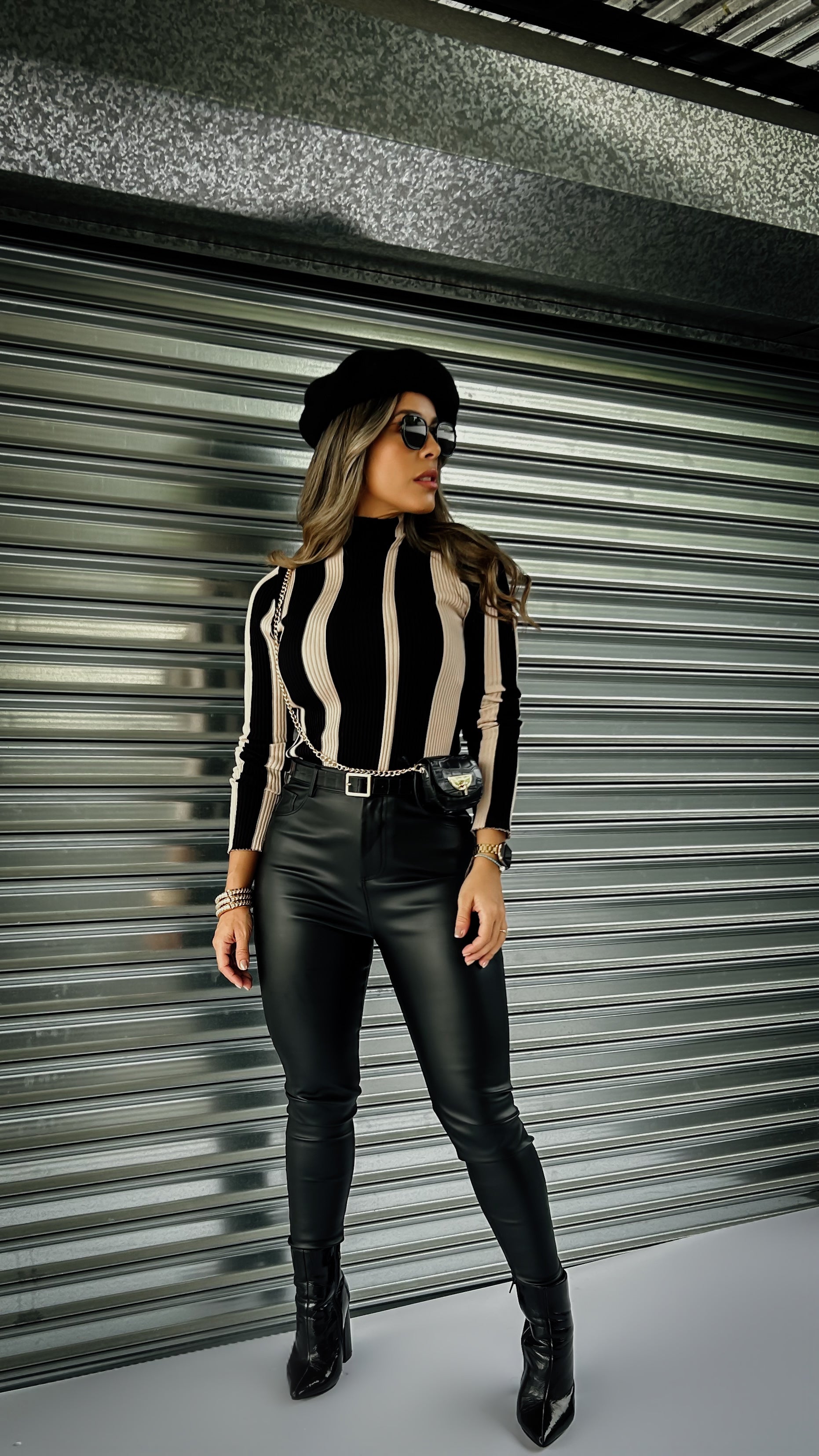 “LENA” HIGH WAIST LEATHER PANTS