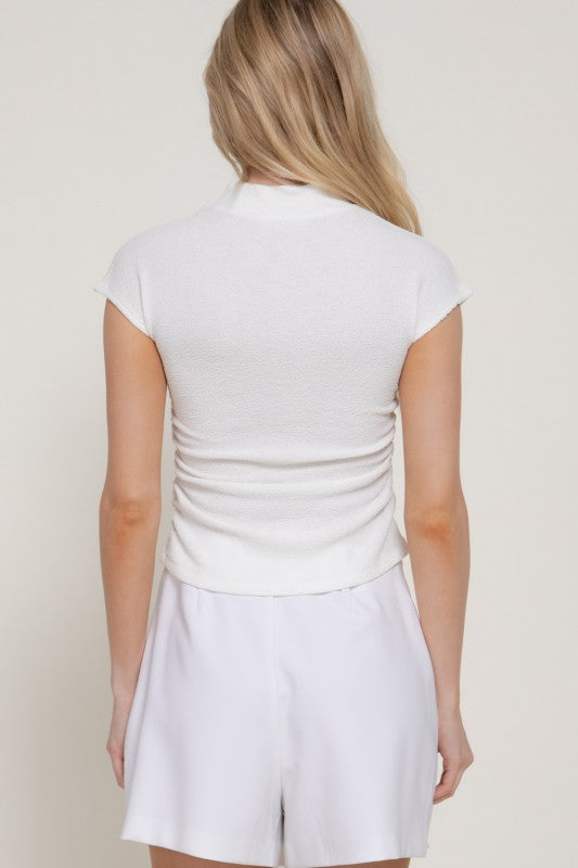 “ALINA” MOCK NECK KNIT BASIC TOP