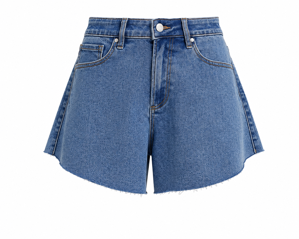 “BAY” FLUTTER LEG DENIM SHORTS