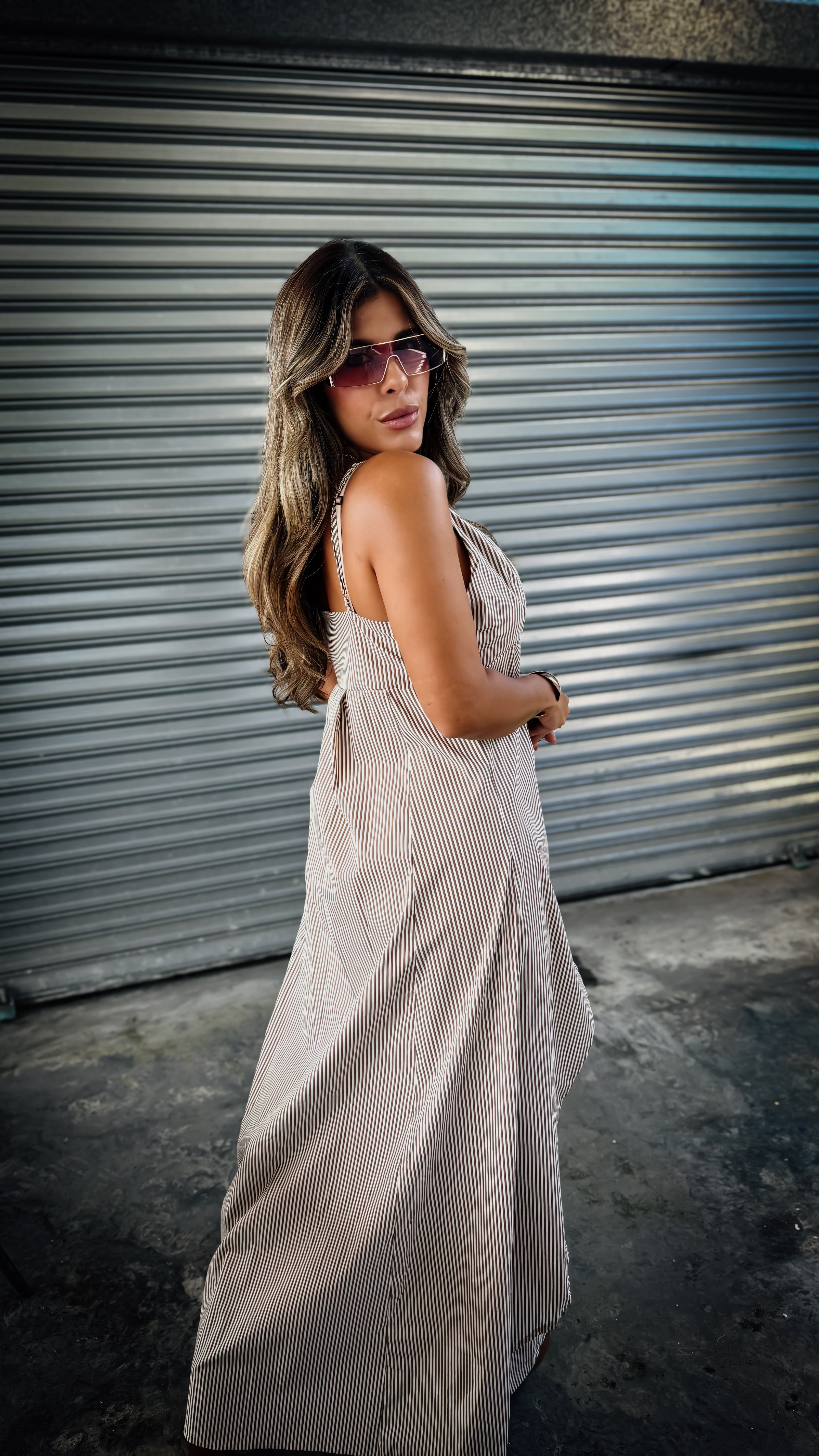 “ALINA” MAXI TOP AND WIDE LEG PANT SET