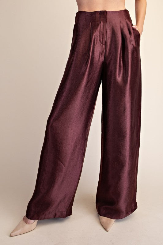 “CAMILLE” V-NECK SLEEVELESS TOP AND WIDE LEG PANT SET