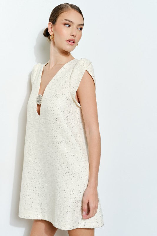 “ROSALIA” LUXE SEQUINS JEWELED MINI DRESS