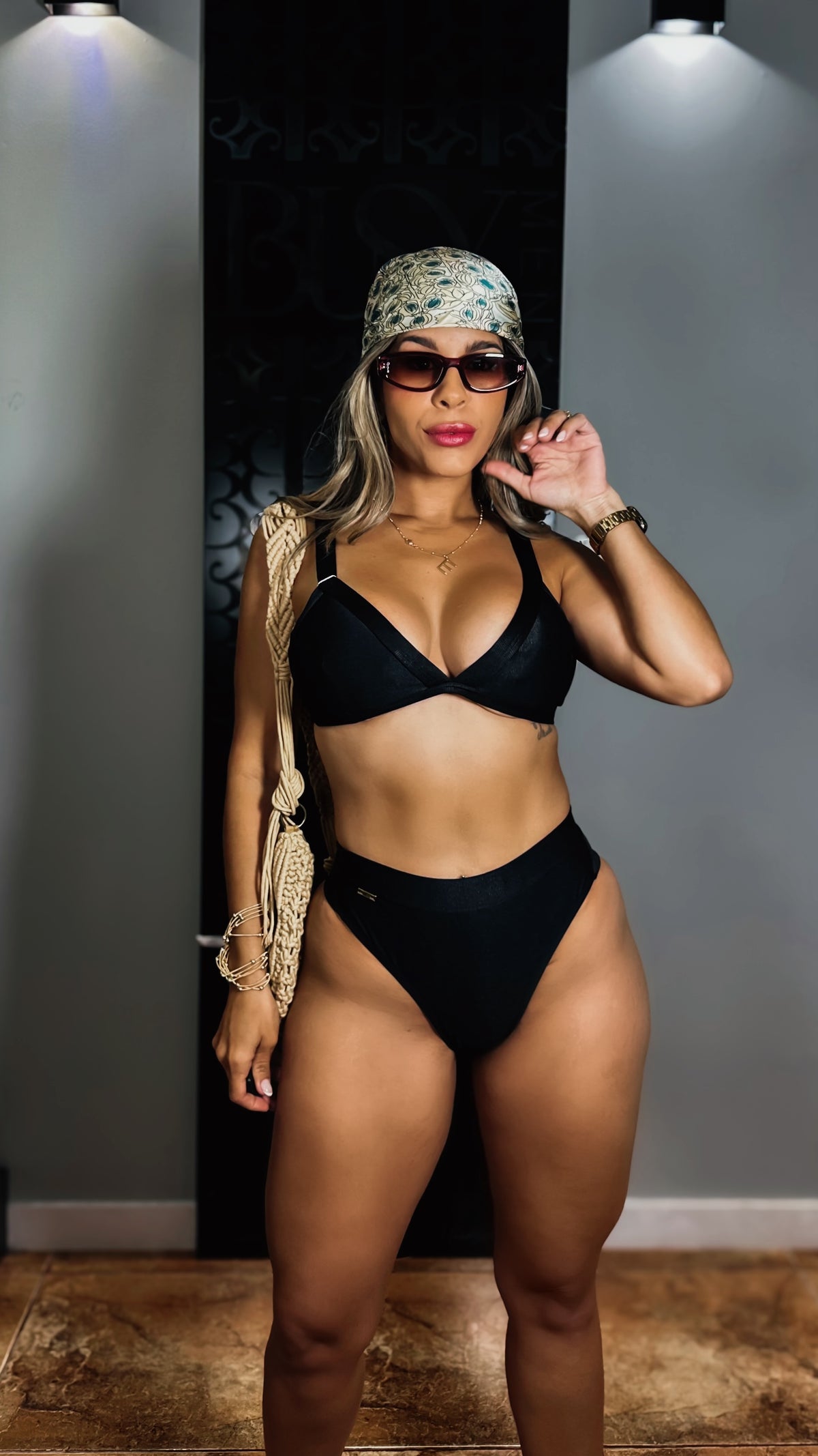 “LANA” TWO PIECE BRAZILIAN SWIMSUIT NOIR