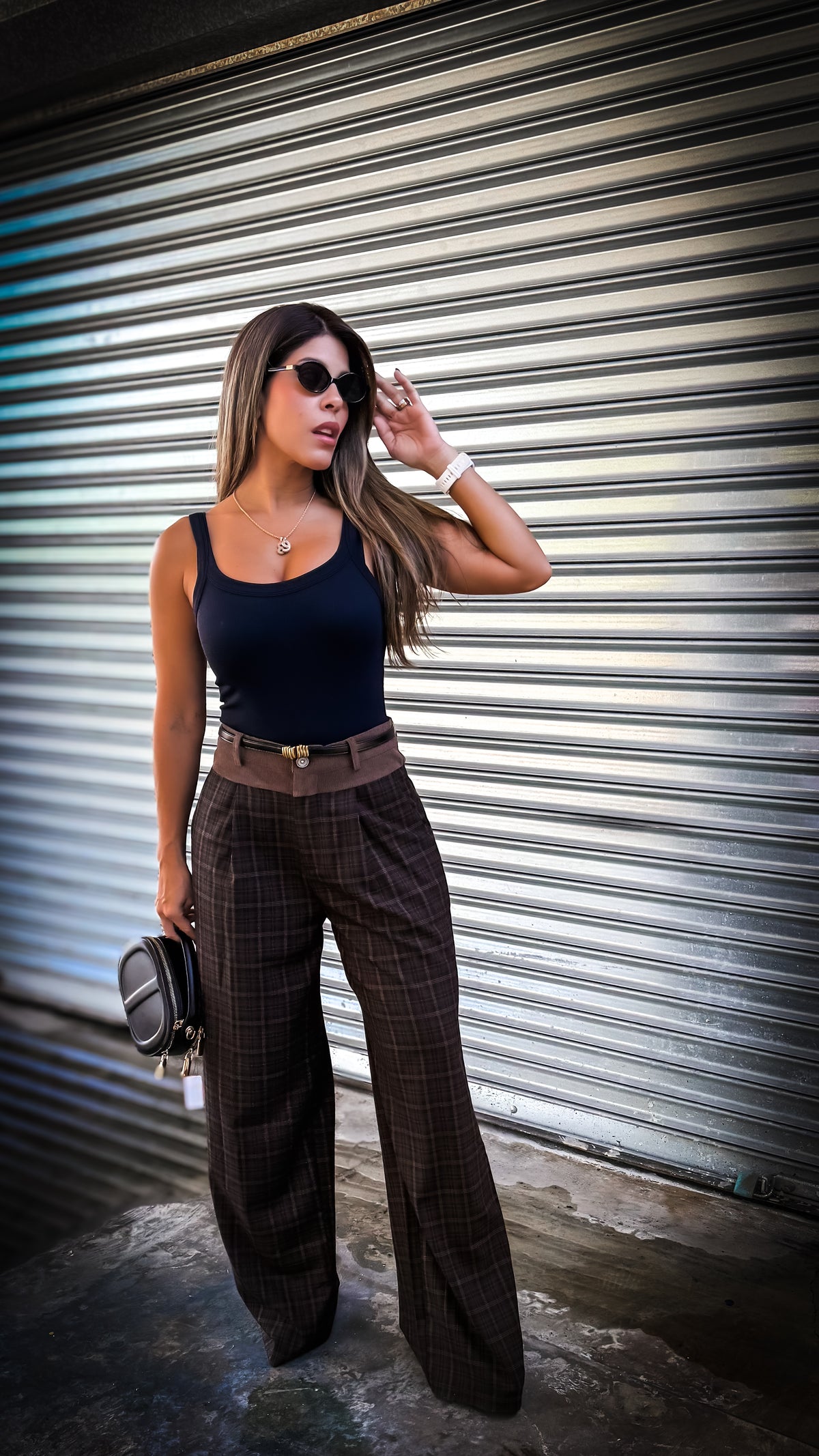“FALL VIBES” CONTRAST TROUSER