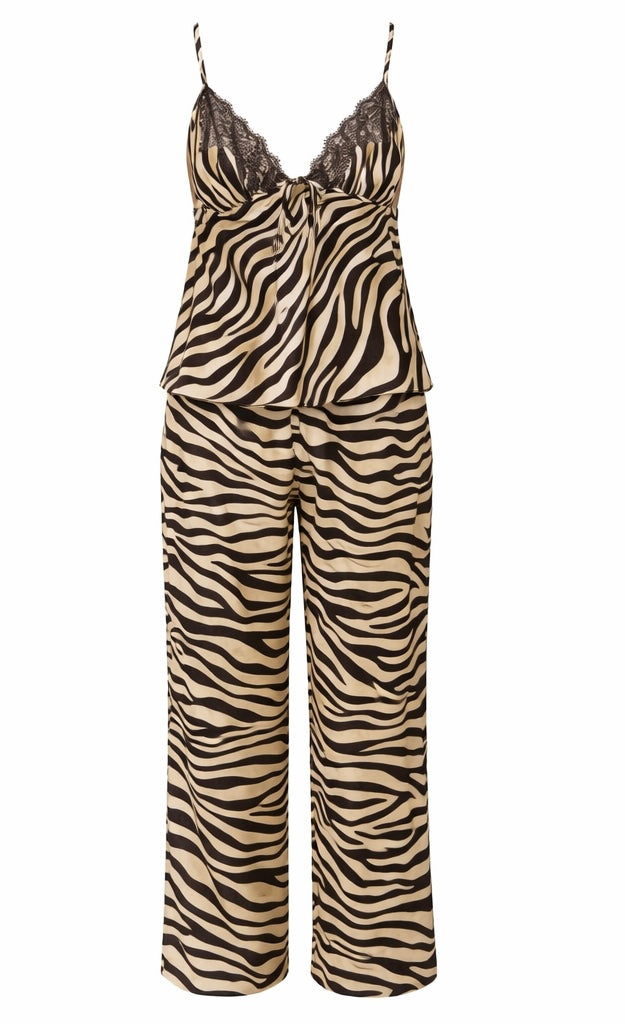 “MAYAH” ZEBRA PRINT SILKY SET
