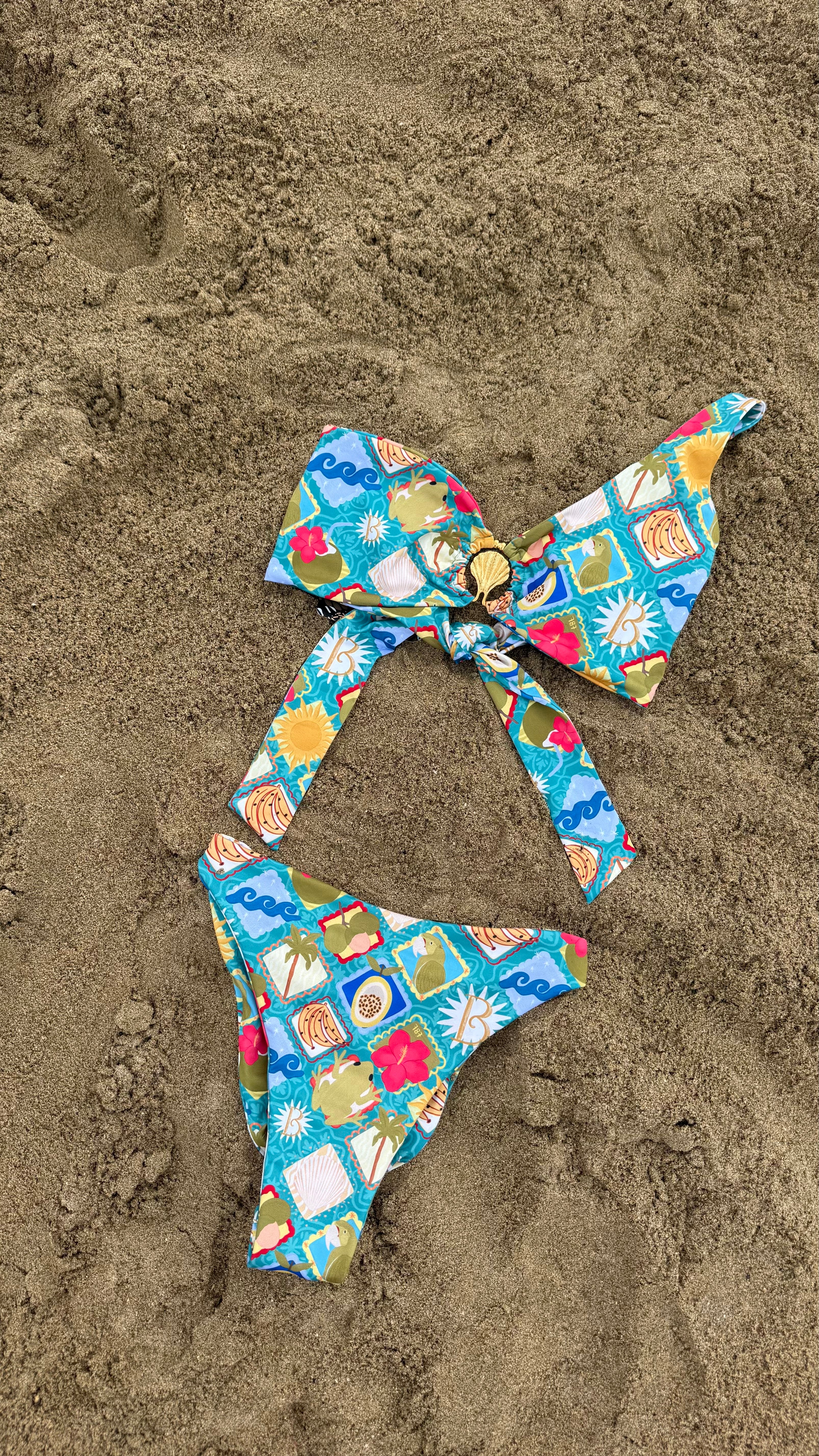 “ISLA MIA” ONE SHOULDER HIGH WAIST BIKINI
