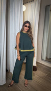 “HANNAH” CONTRAST PULL OVER TOP AND PANT SET
