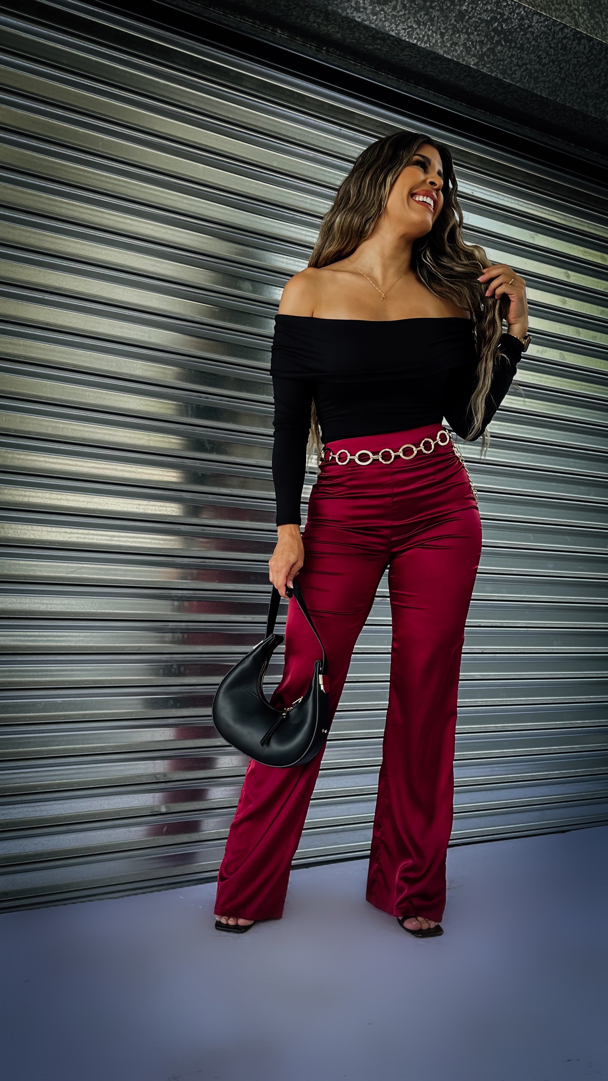 “JANNAH” SATIN WIDE LEG HIGH WAIST PANTS