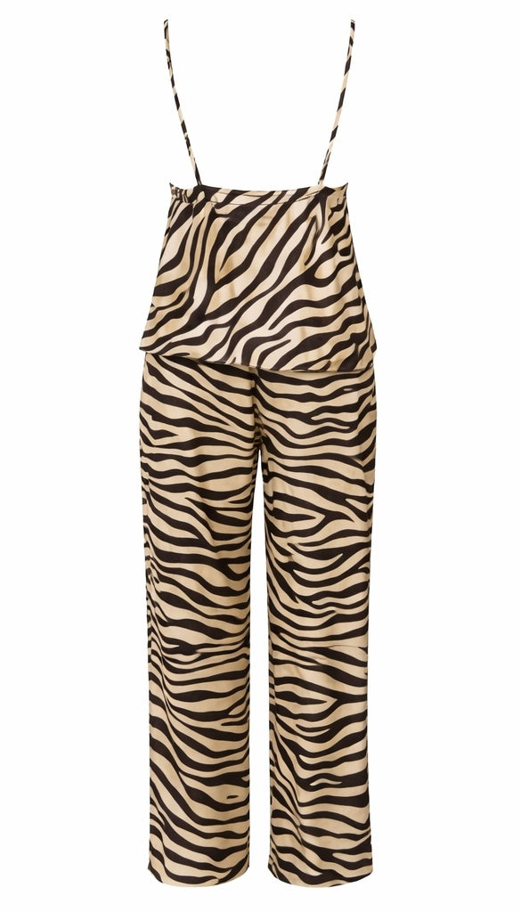 “MAYAH” ZEBRA PRINT SILKY SET