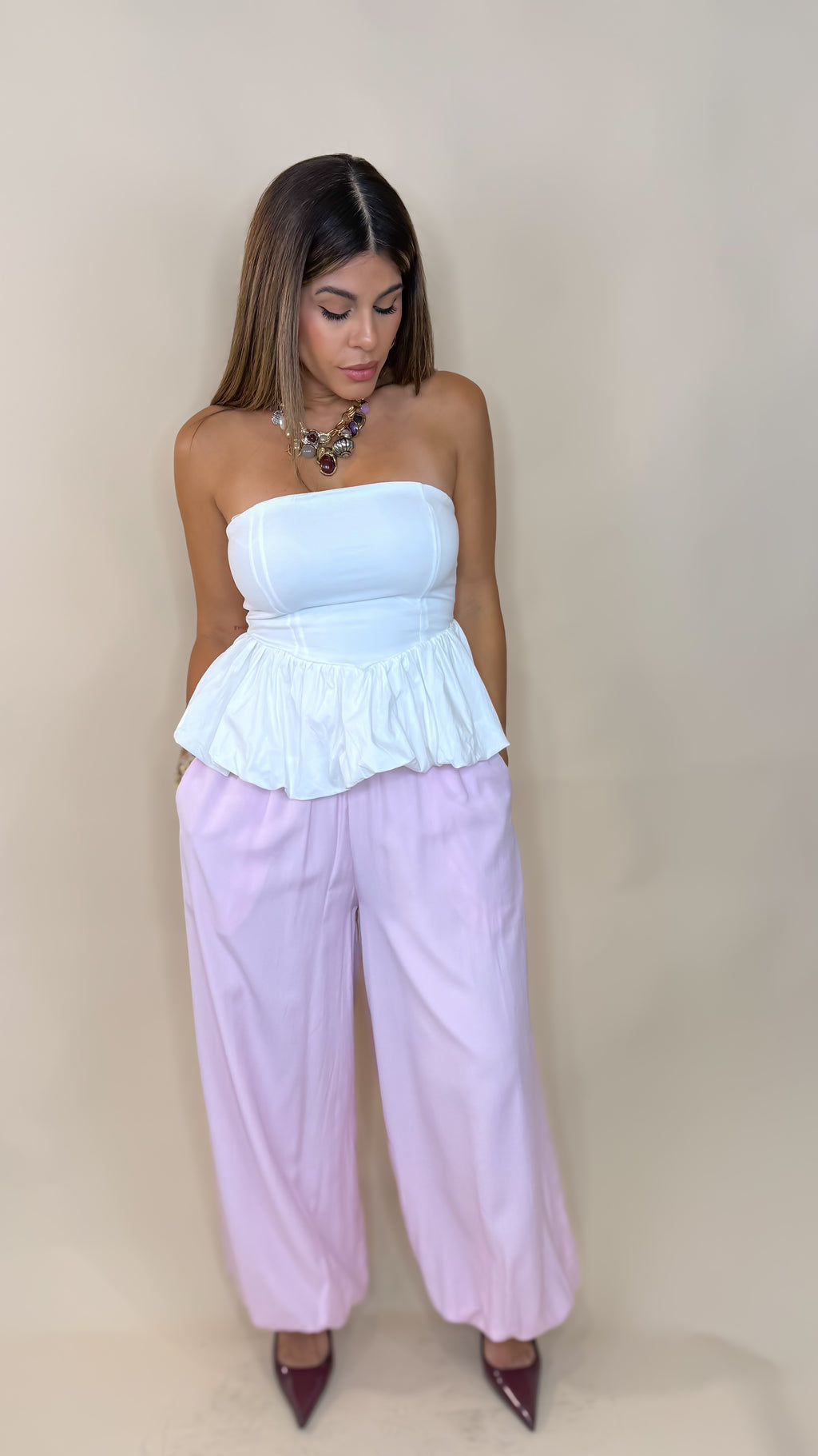 “ALISA” PINK HAREM PANTS