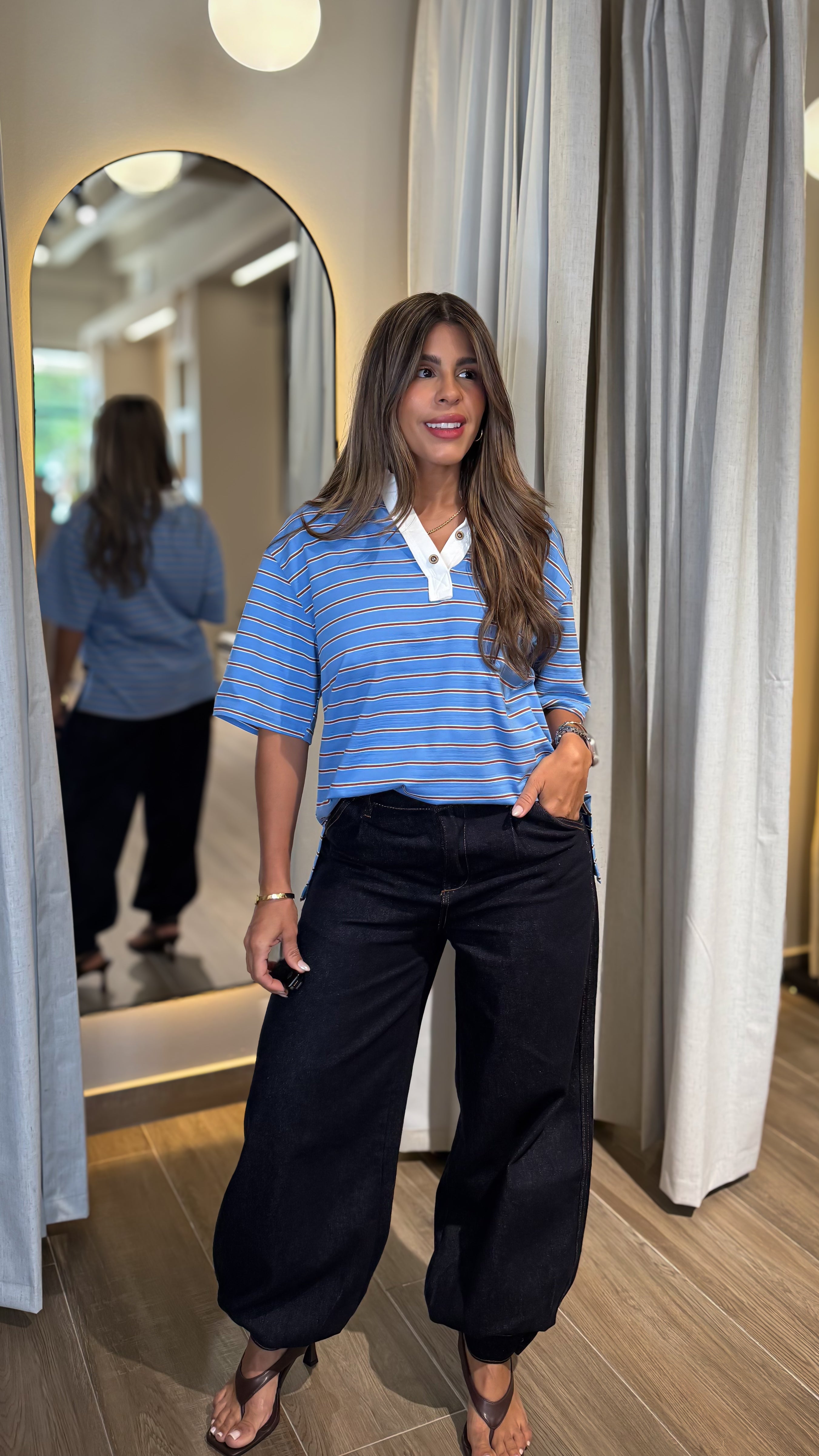 “VICKY” DENIM HAREM PANTS