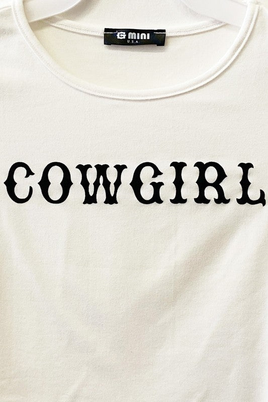 “COWGIRL” SHORT SLEEVE CROP TOP