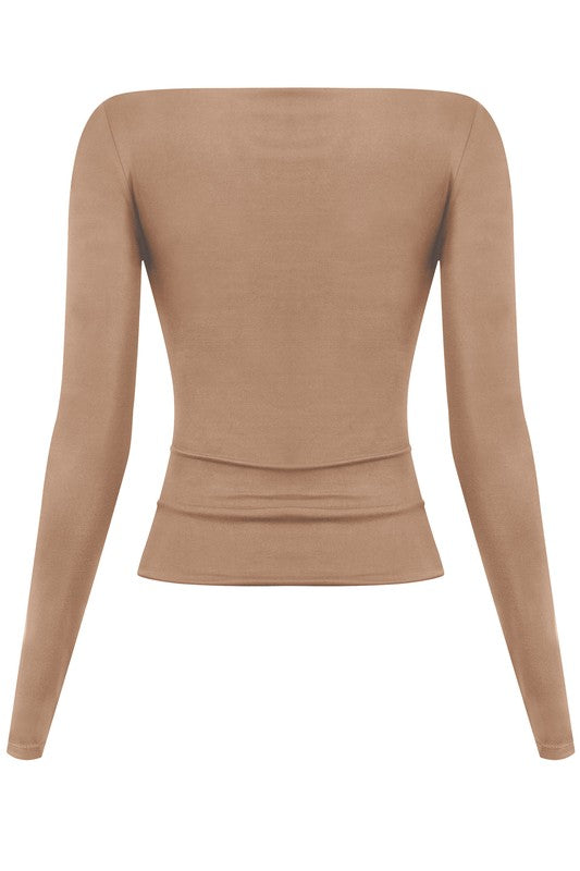 “DARCY” LONG SLEEVE BOAT NECK TOP