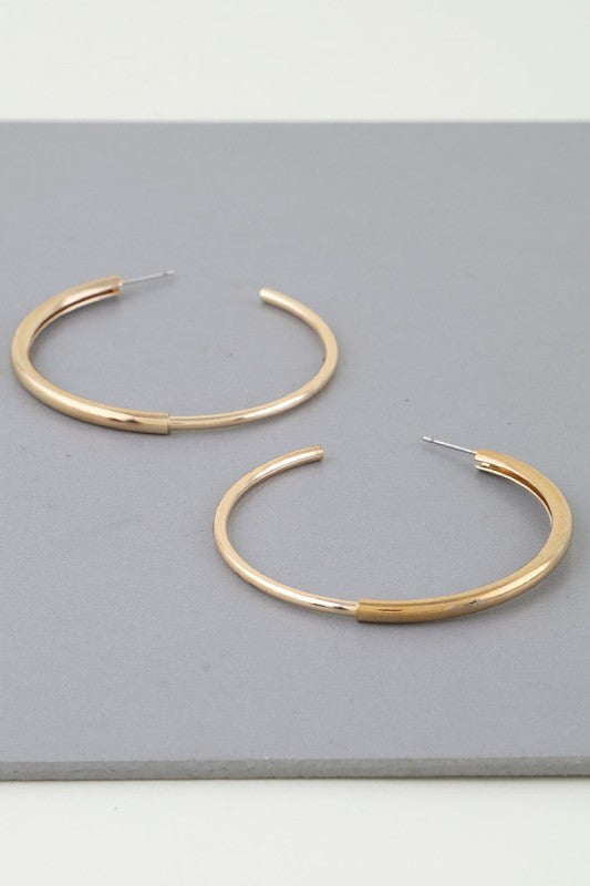 DOUBLE HALF HOOP EARRINGS