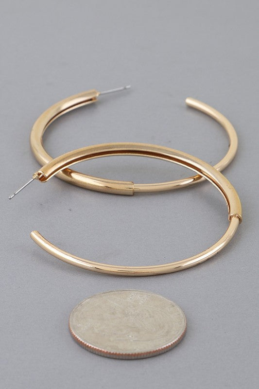DOUBLE HALF HOOP EARRINGS