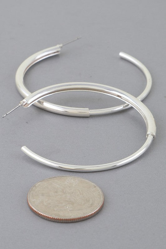 DOUBLE HALF HOOP EARRINGS