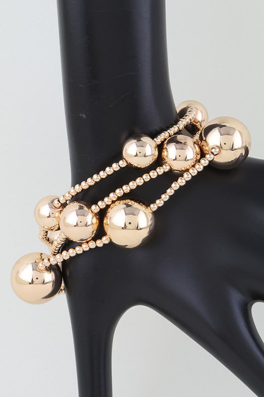 MULTI SHINY BEADED BRACELET