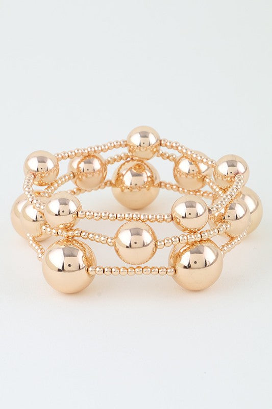 MULTI SHINY BEADED BRACELET